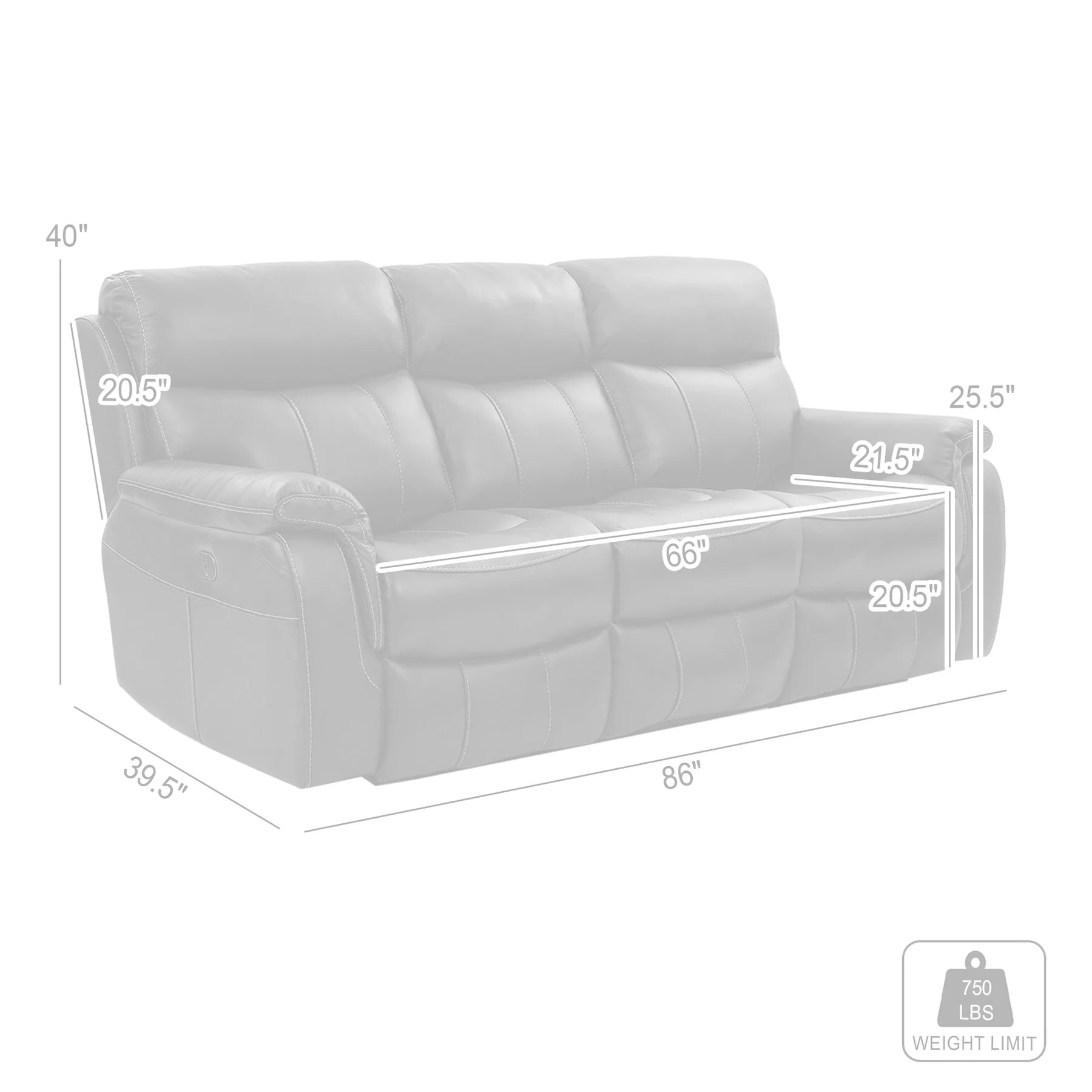Montague Dual Power Headrest and Lumbar Support Reclining Sofa in Genuine Brown Leather - Image 9
