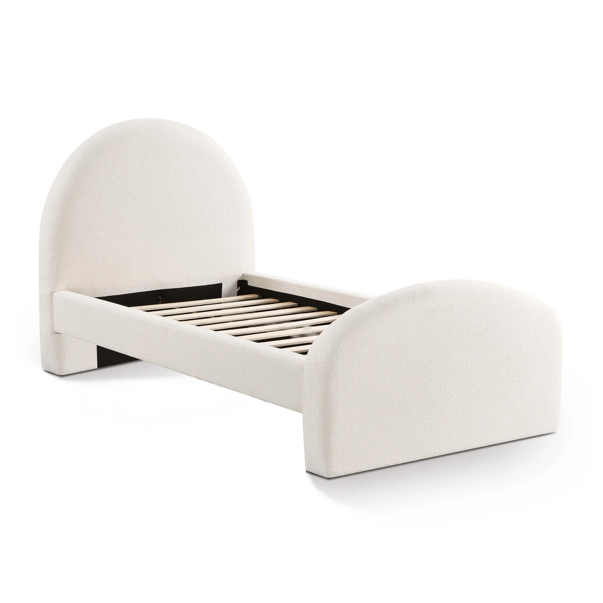Moon Cream Boucle Twin Bed - Image 3