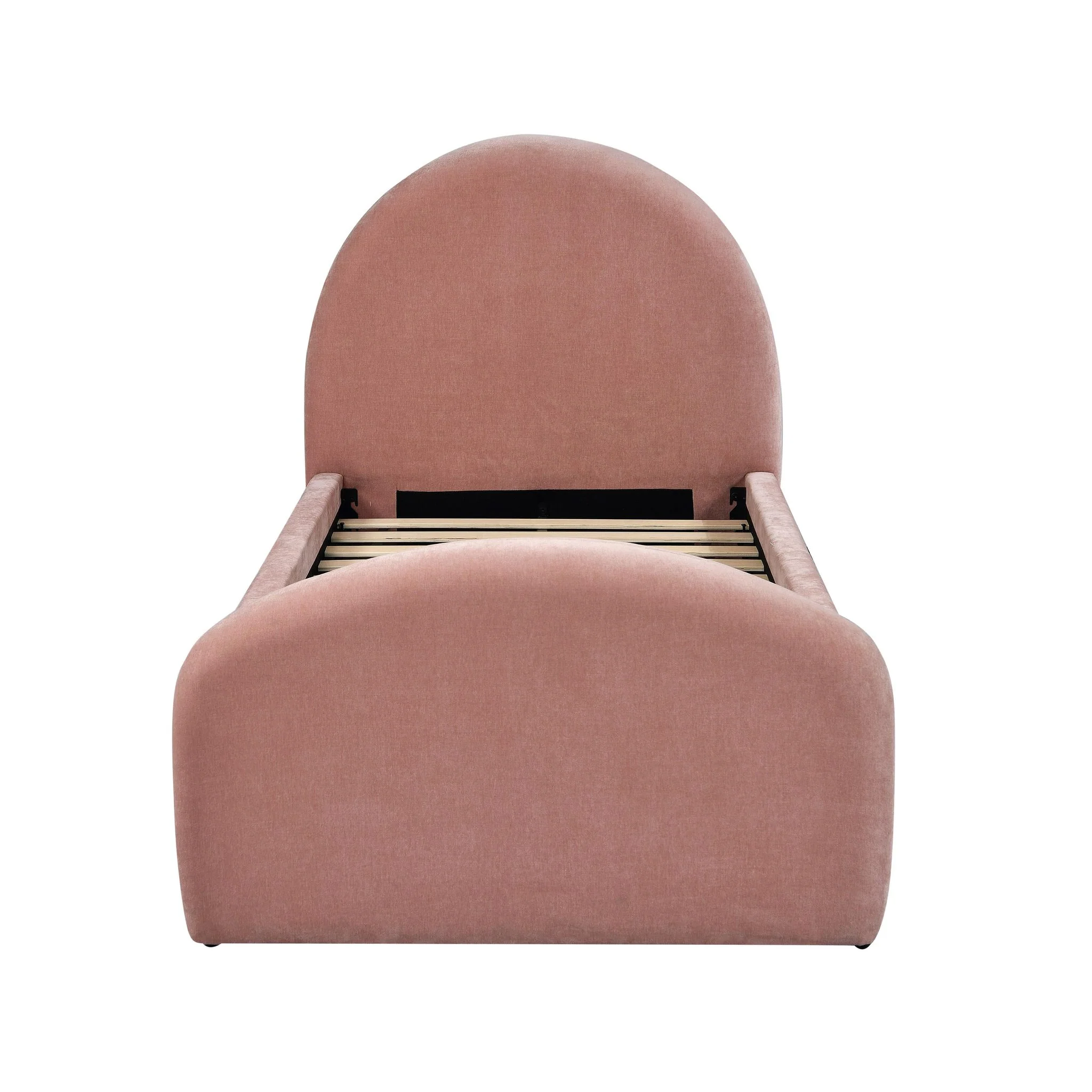 Moon Rose Upcycled Chenille Twin Trundle Bed - Image 8