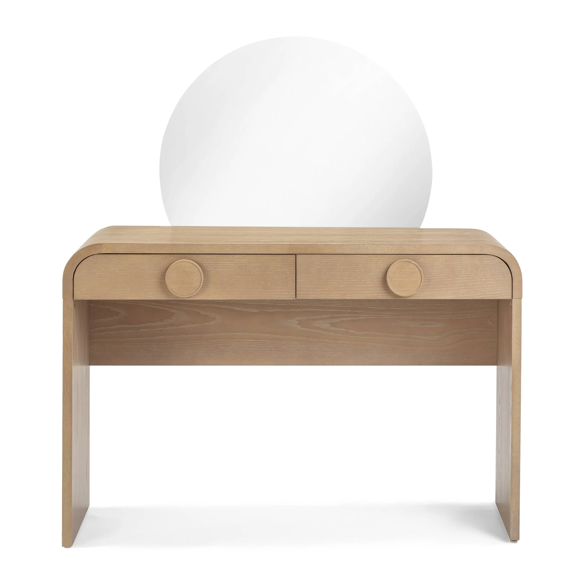 Moonrise Natural Ash 2-Drawer Vanity Desk - Image 3