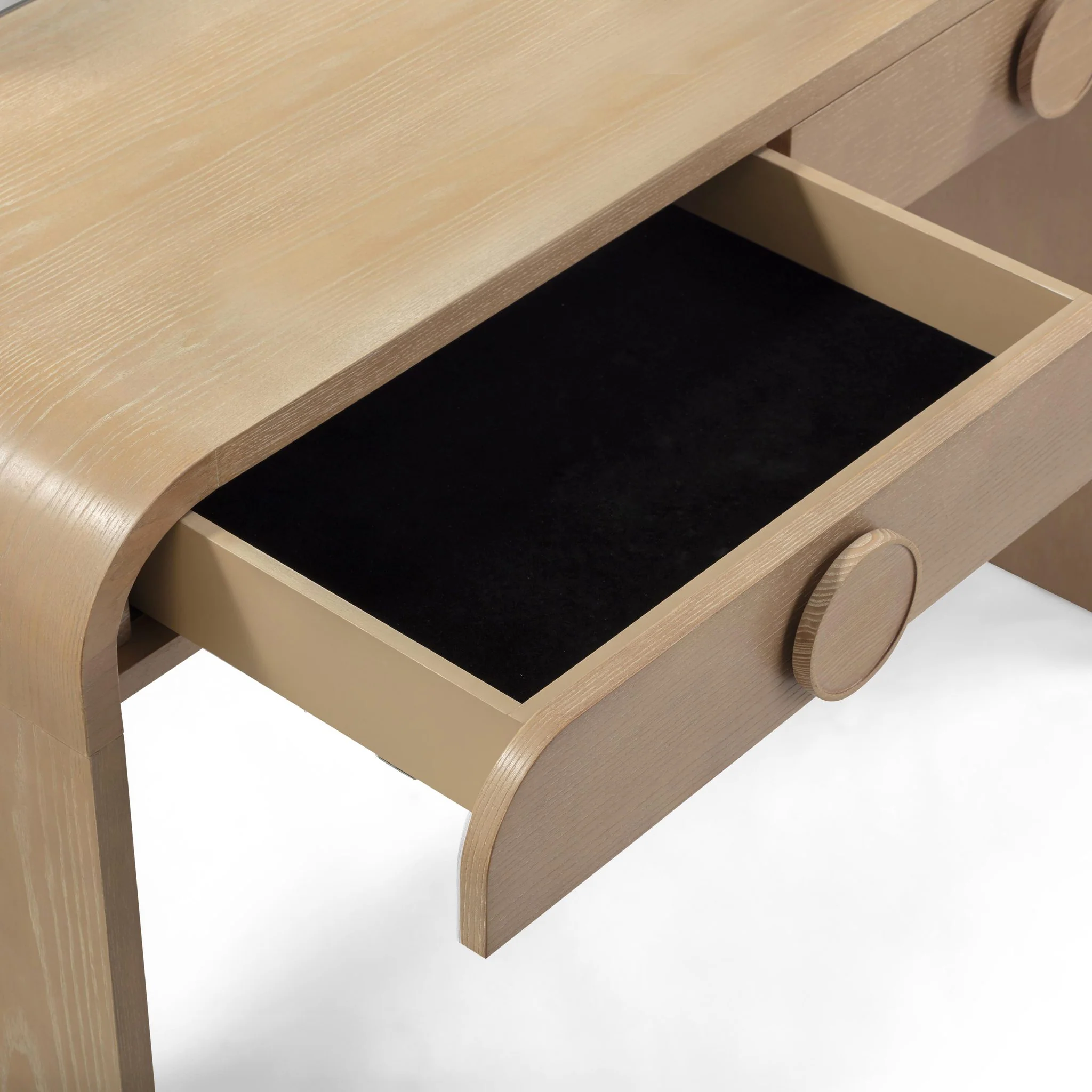 Moonrise Natural Ash 2-Drawer Vanity Desk - Image 7