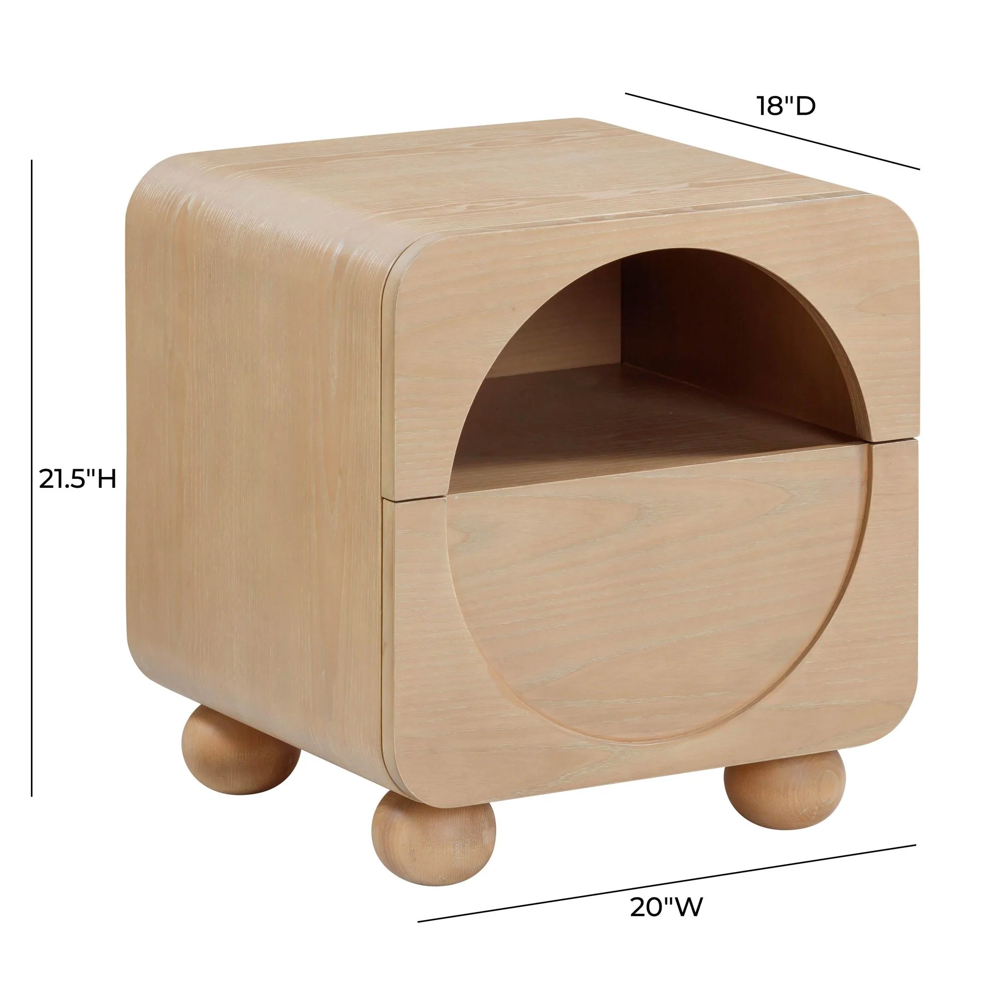 Moonrise Natural Ash Nightstand - Image 7