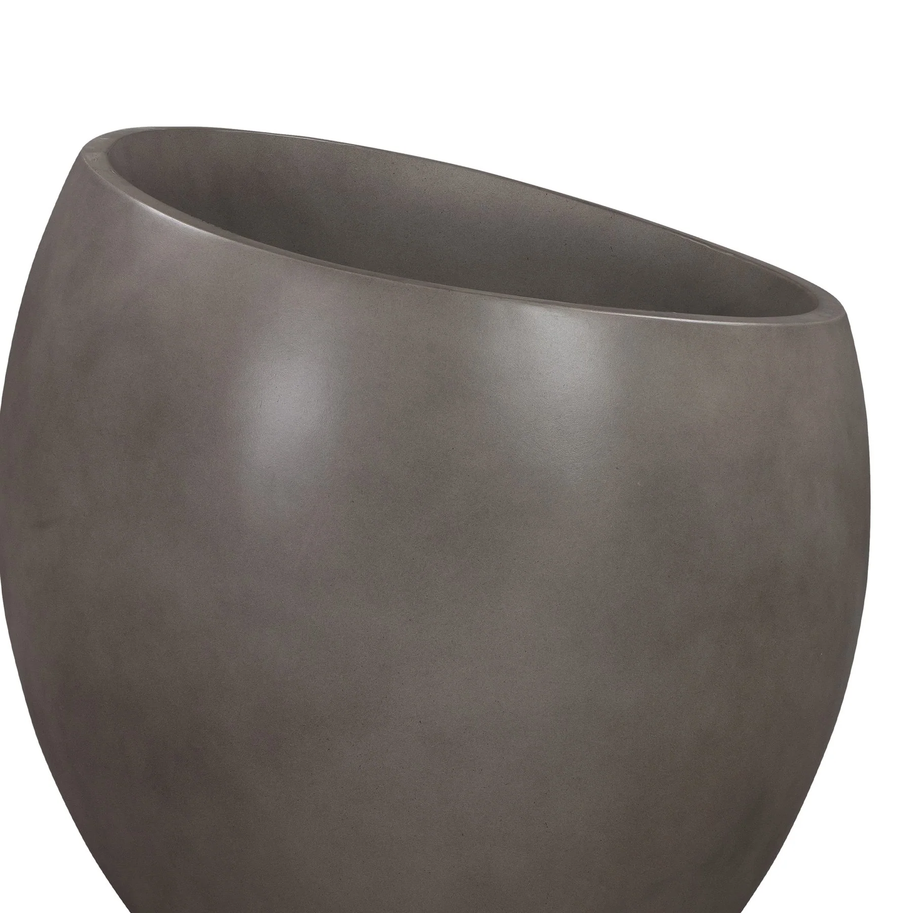 Moonstone Medium Indoor or Outdoor Planter in Gray Concrete - Image 2