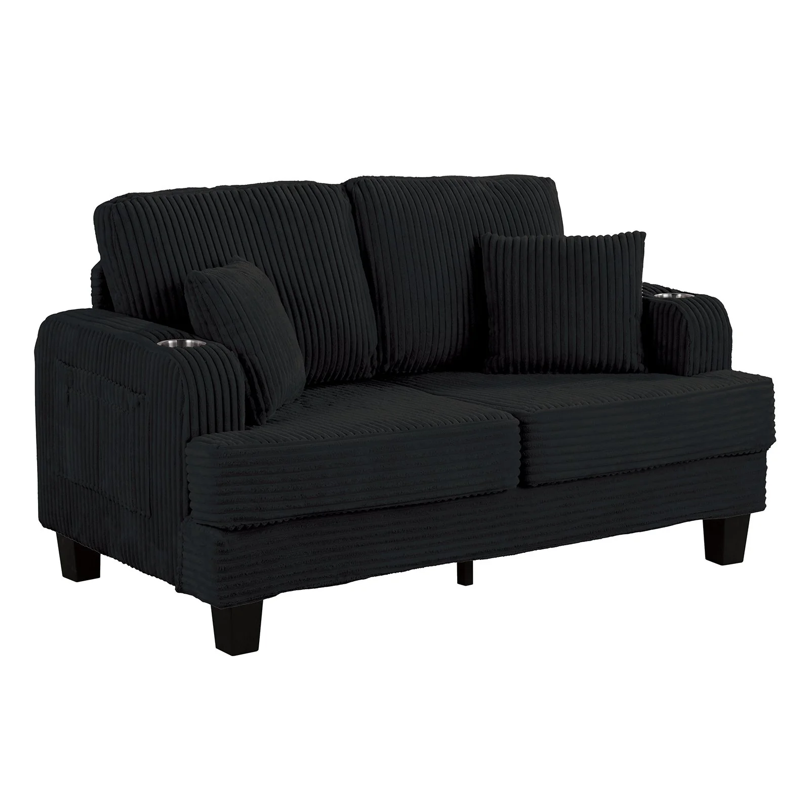Moretaine Loveseat, Black - Image 2