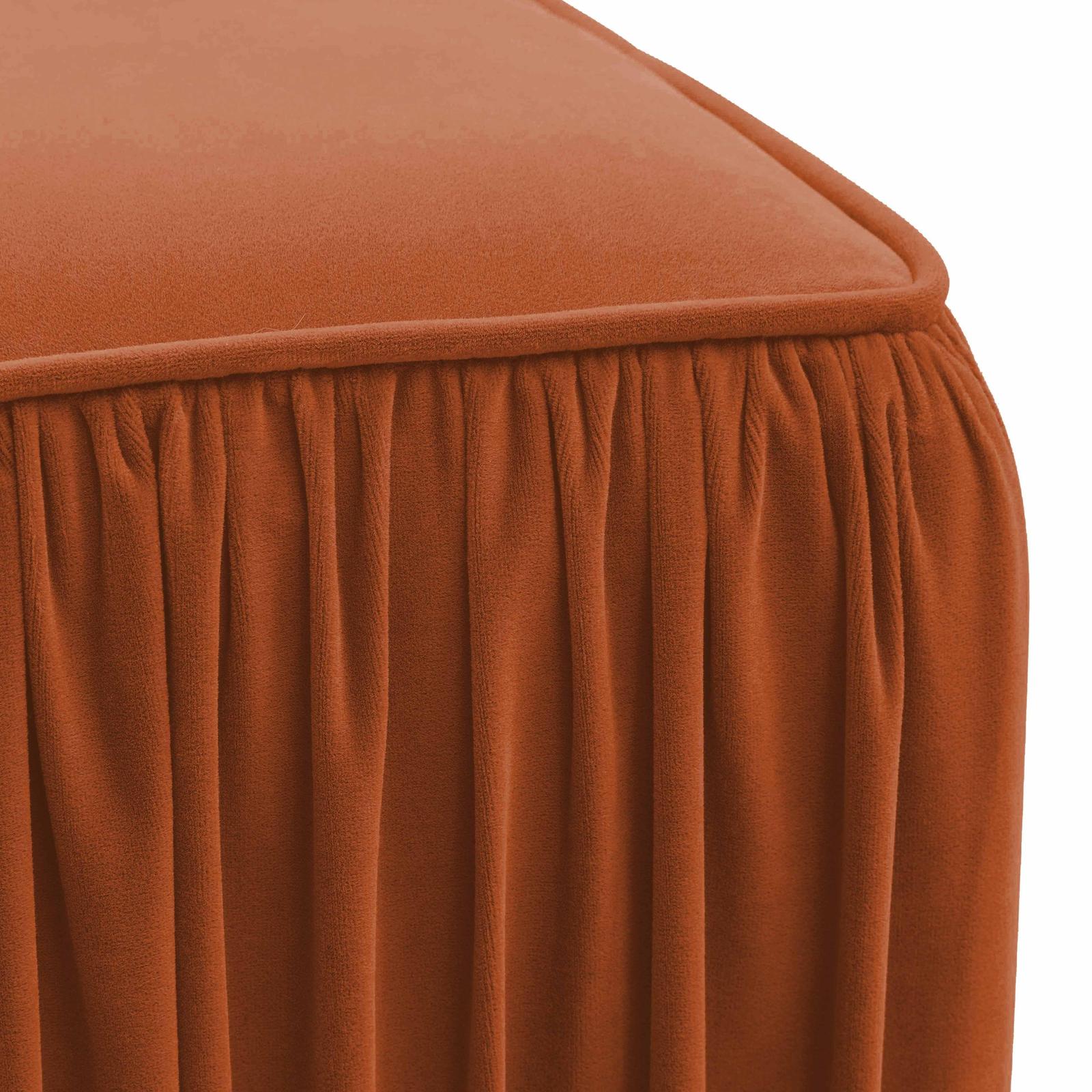 Morgan Cognac Pleated Ottoman - Image 5