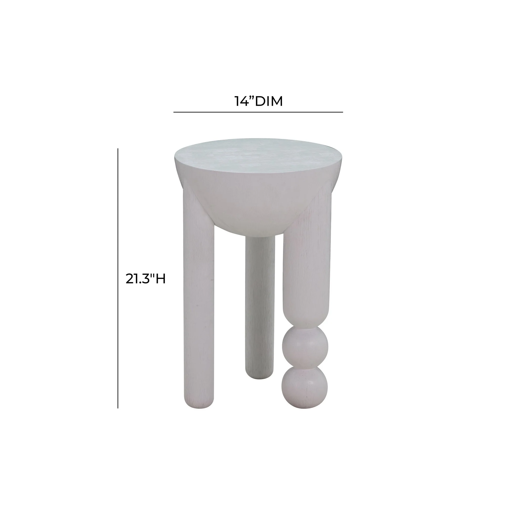 Morse White Wooden Accent Table - Image 8