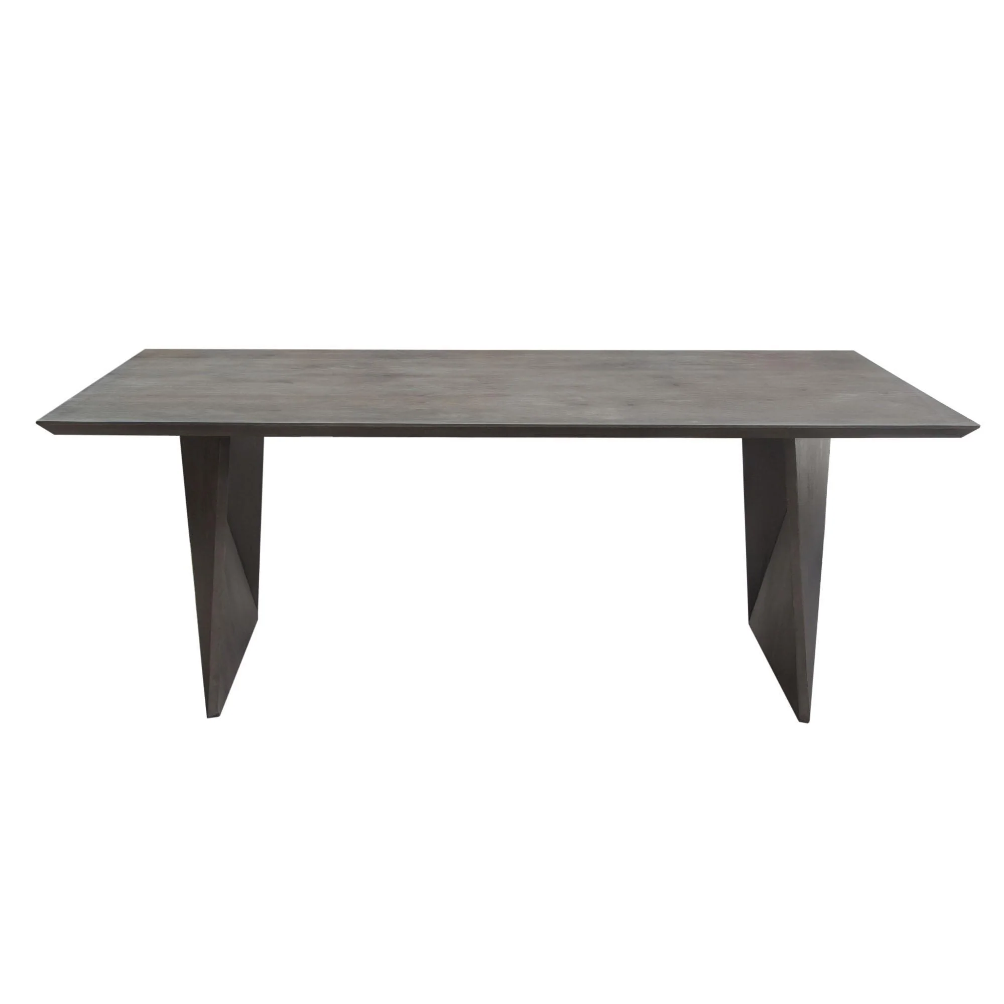 Motion Solid Mango Wood Dining Table in Smoke Grey Finish w/ Silver Metal Inlay by Diamond Sofa - Image 2