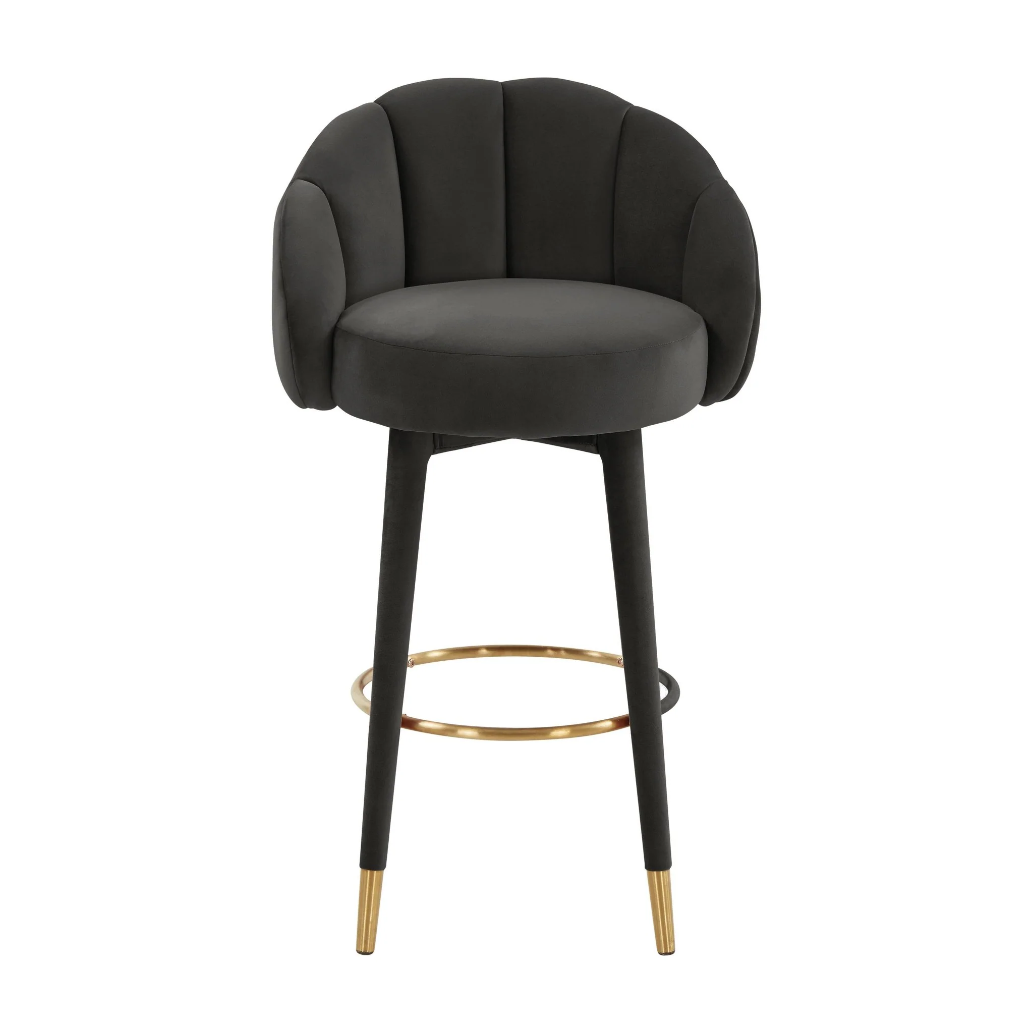Myla Black Swivel Bar Stool - Image 3