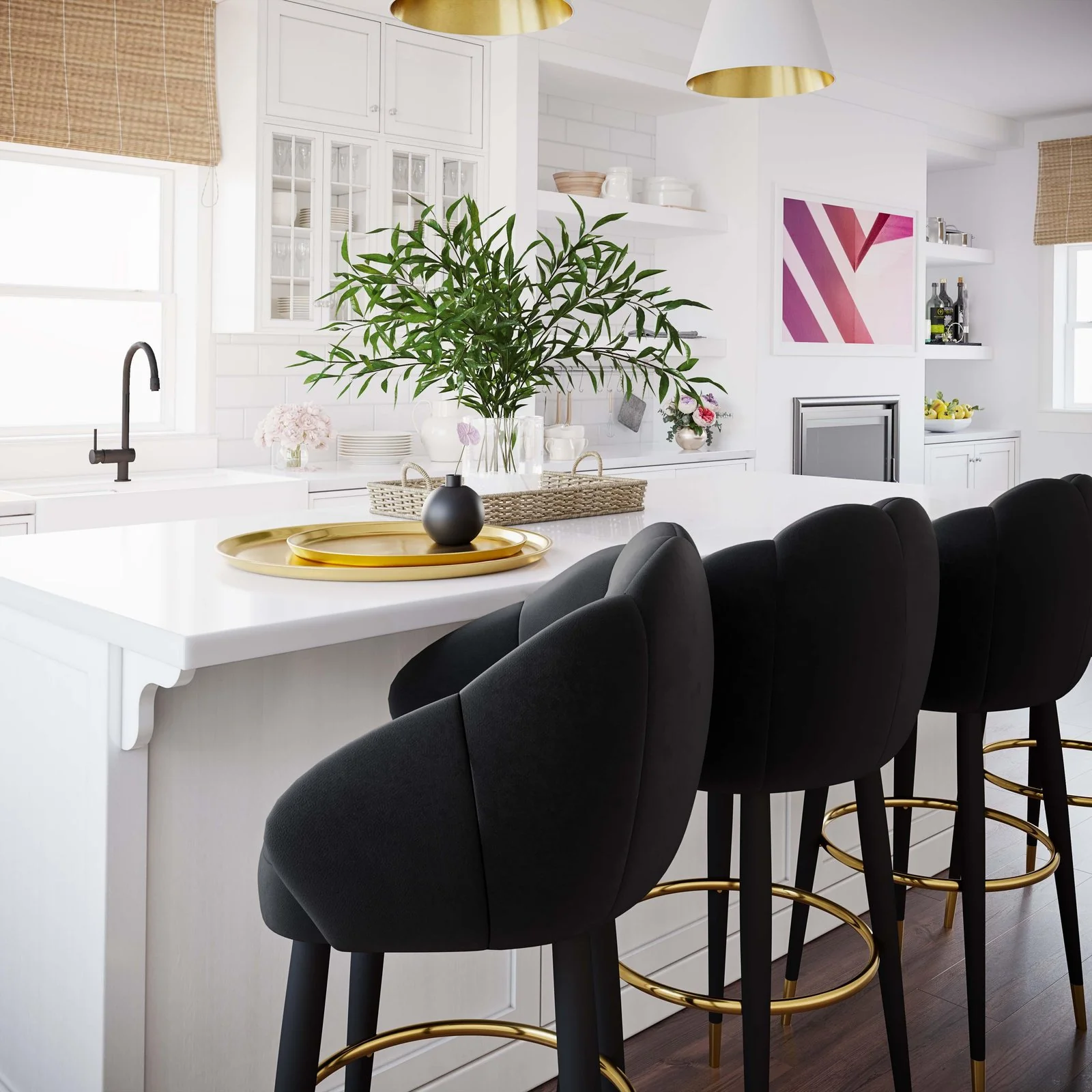 Myla Black Swivel Counter Stool - Image 2