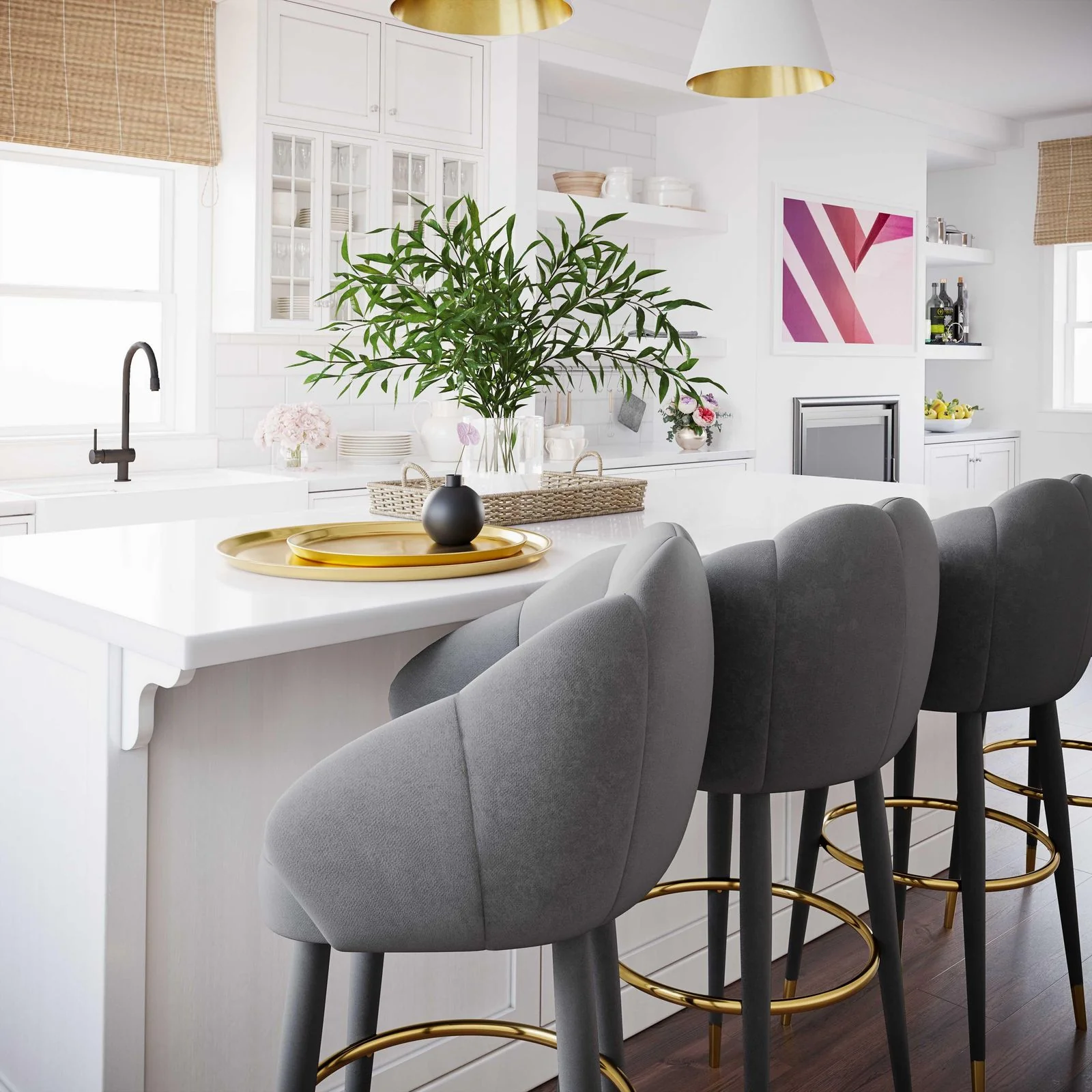Myla Light Grey Swivel Bar Stool - Image 8