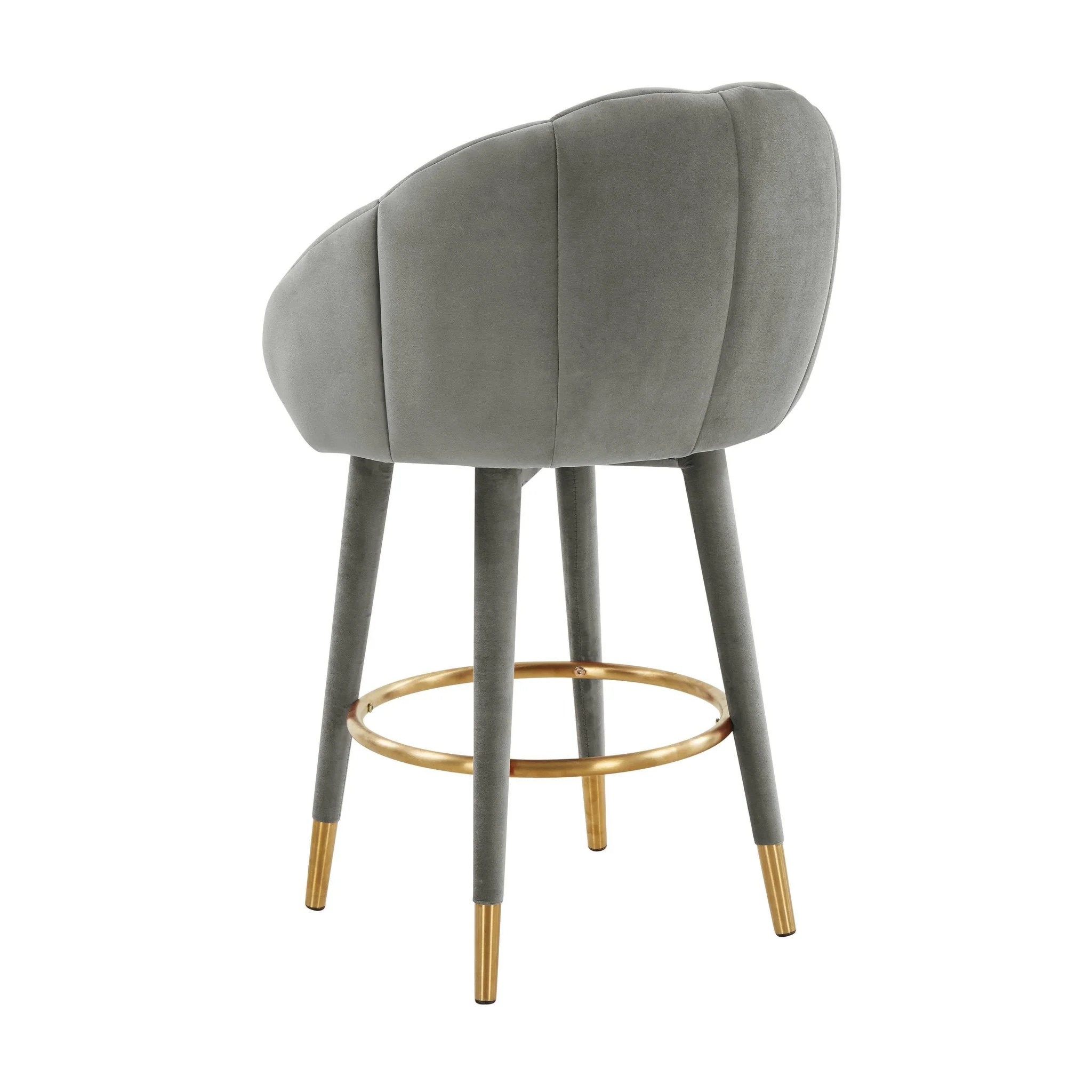 Myla Light Grey Swivel Counter Stool - Image 4