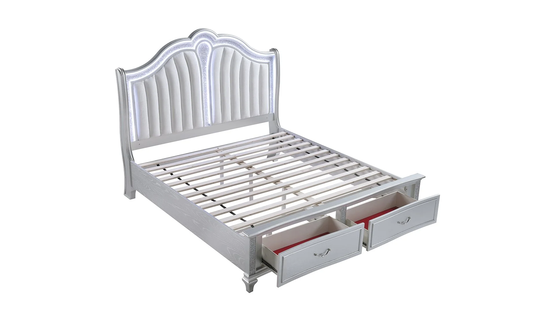 Mystic Queen 4PC Bedroom Set Silver - Image 5