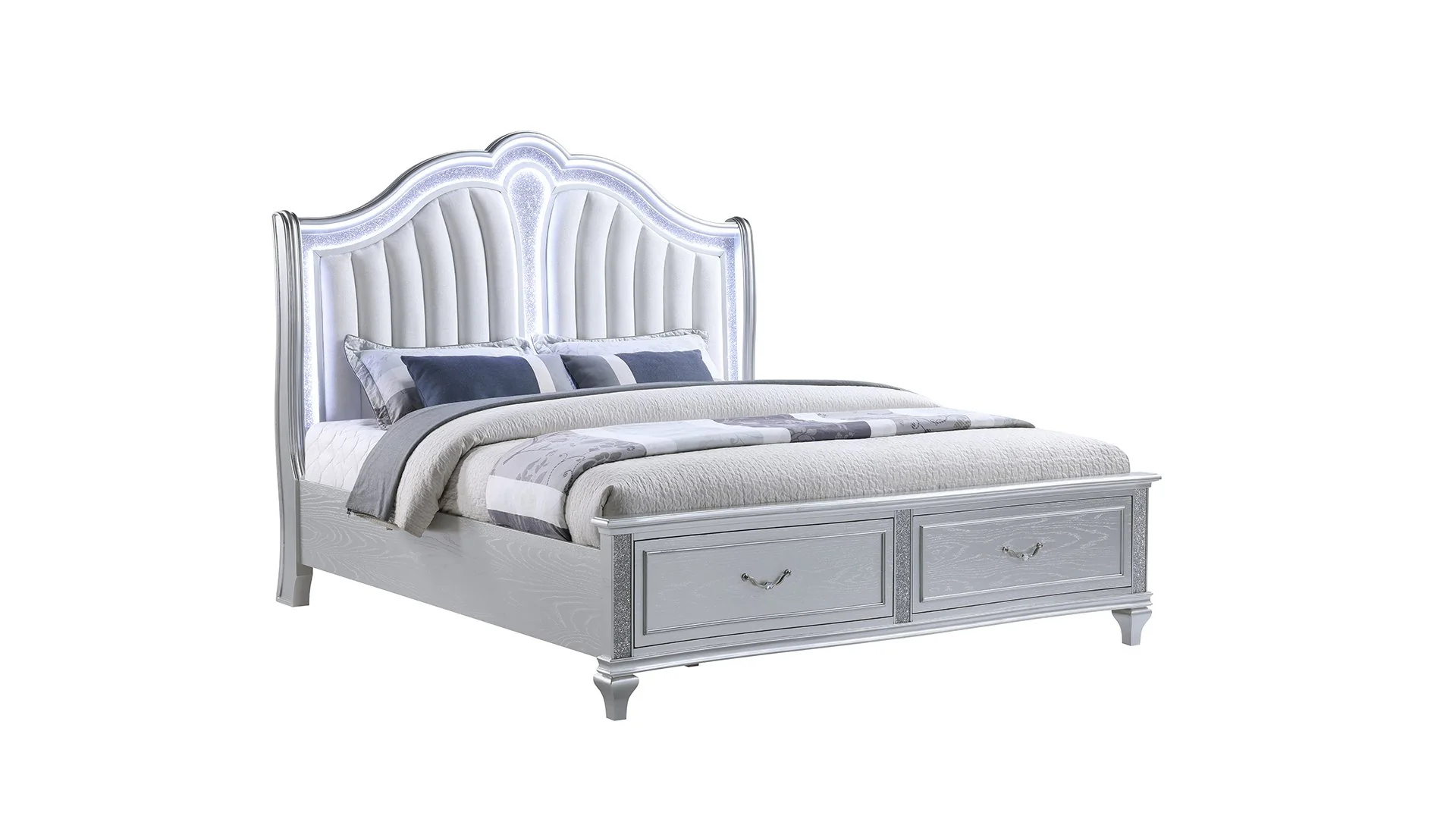 Mystic Queen 5PC Bedroom Set Silver - Image 2