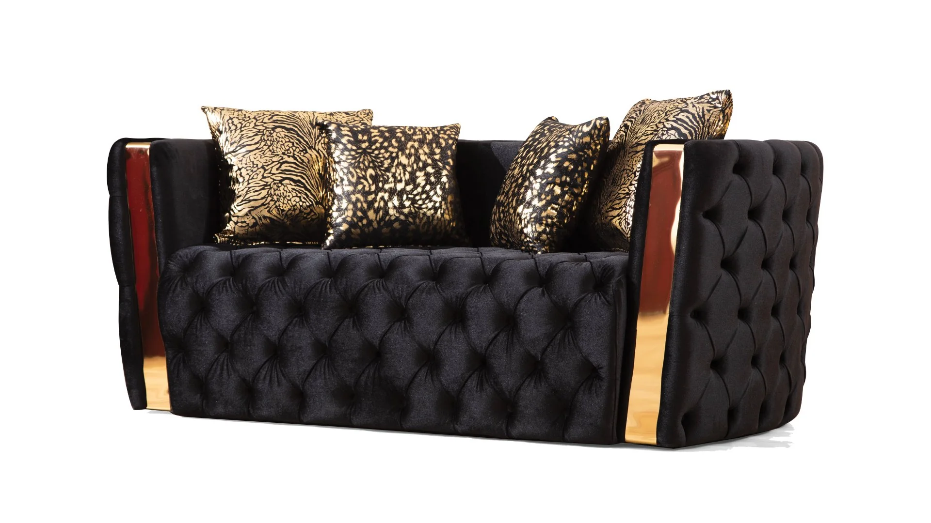 Naomi 2PC Living Room Set Black - Image 6