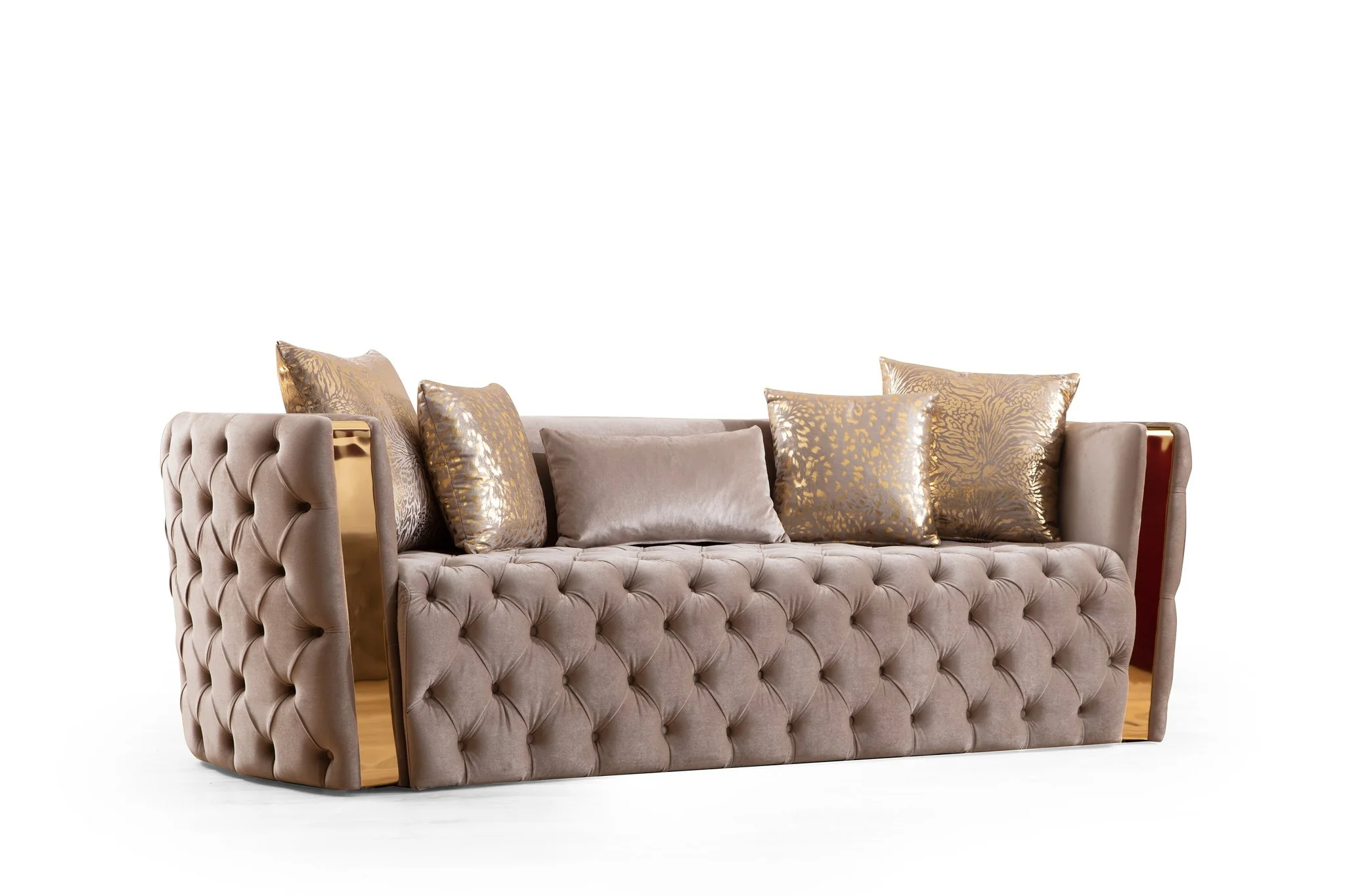 Naomi 3 Pc Living Room set Taupe - Image 2