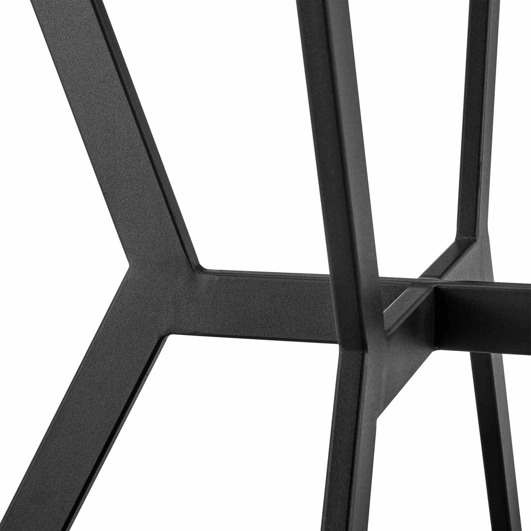 Naomi and Lorin 4-Piece Counter Height Dining Set in Black Metal and Gray Faux Leather - Image 8