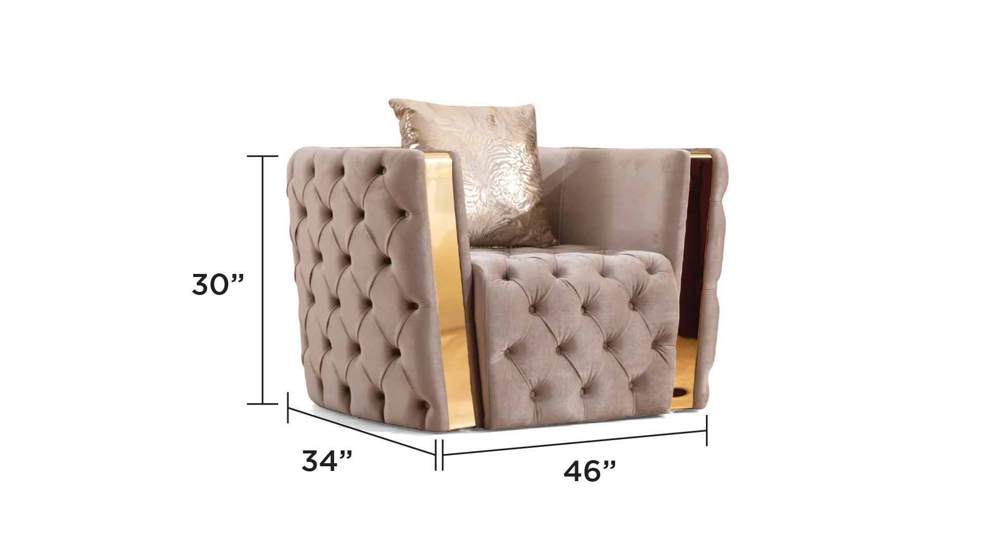 Naomi Chair Taupe - Image 2