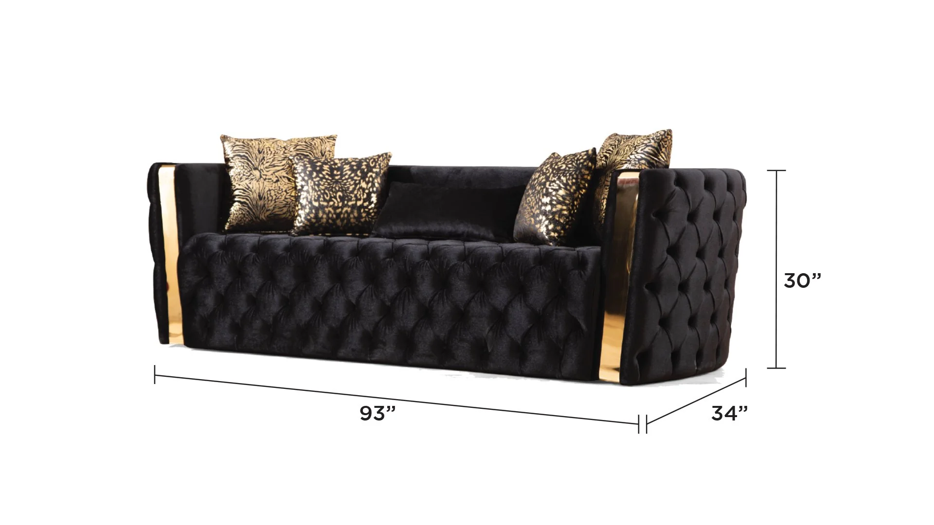Naomi Sofa Black - Image 5