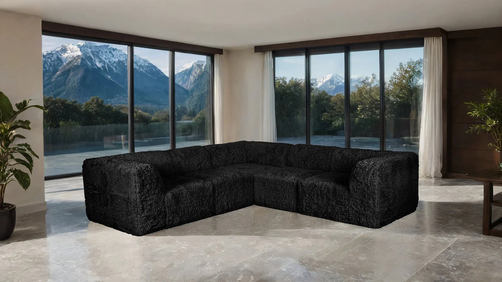 Nappi L-Sectional C, Black - Image 2