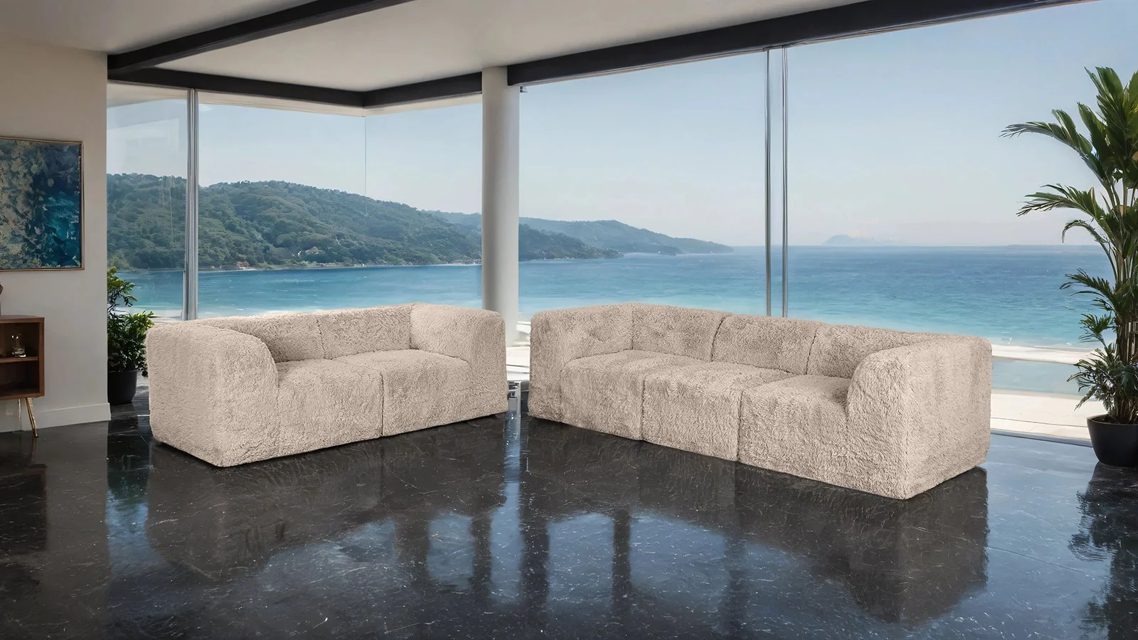 Nappi Loveseat, Taupe - Image 2