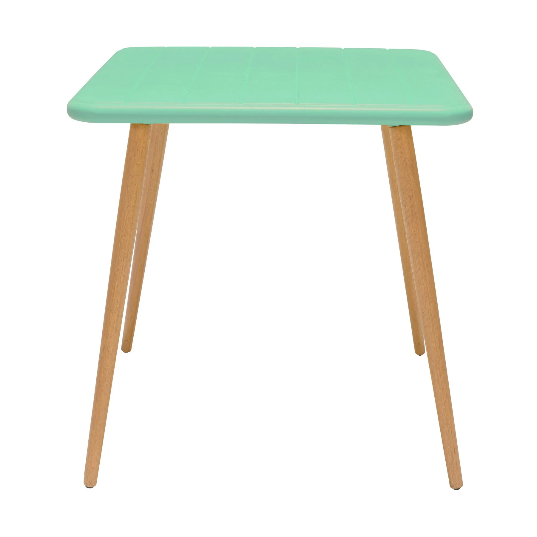 Nassau Square Outdoor Mint Green Eucalyptus Dining Table - Image 2