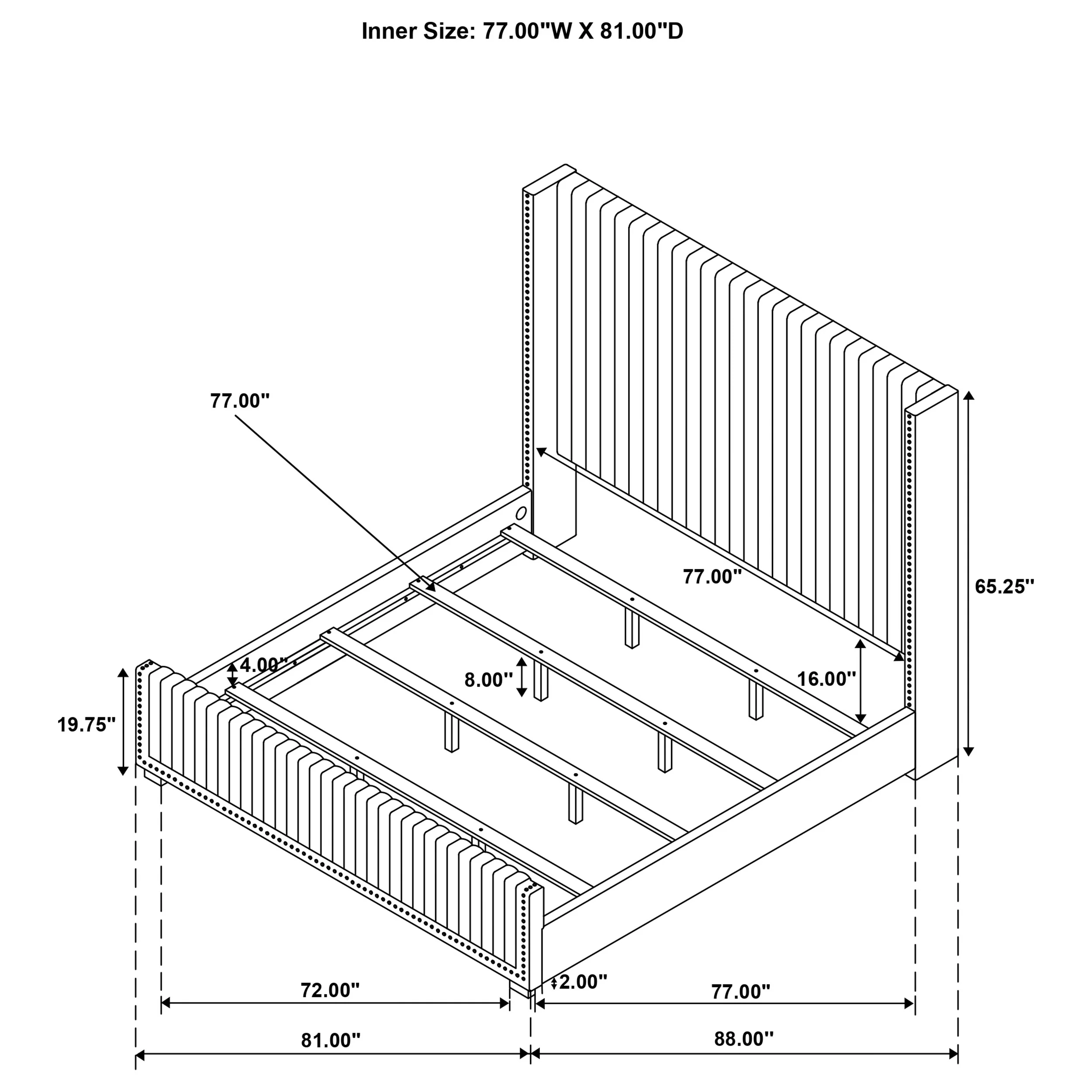 Natasha Wingback Bed - Image 16