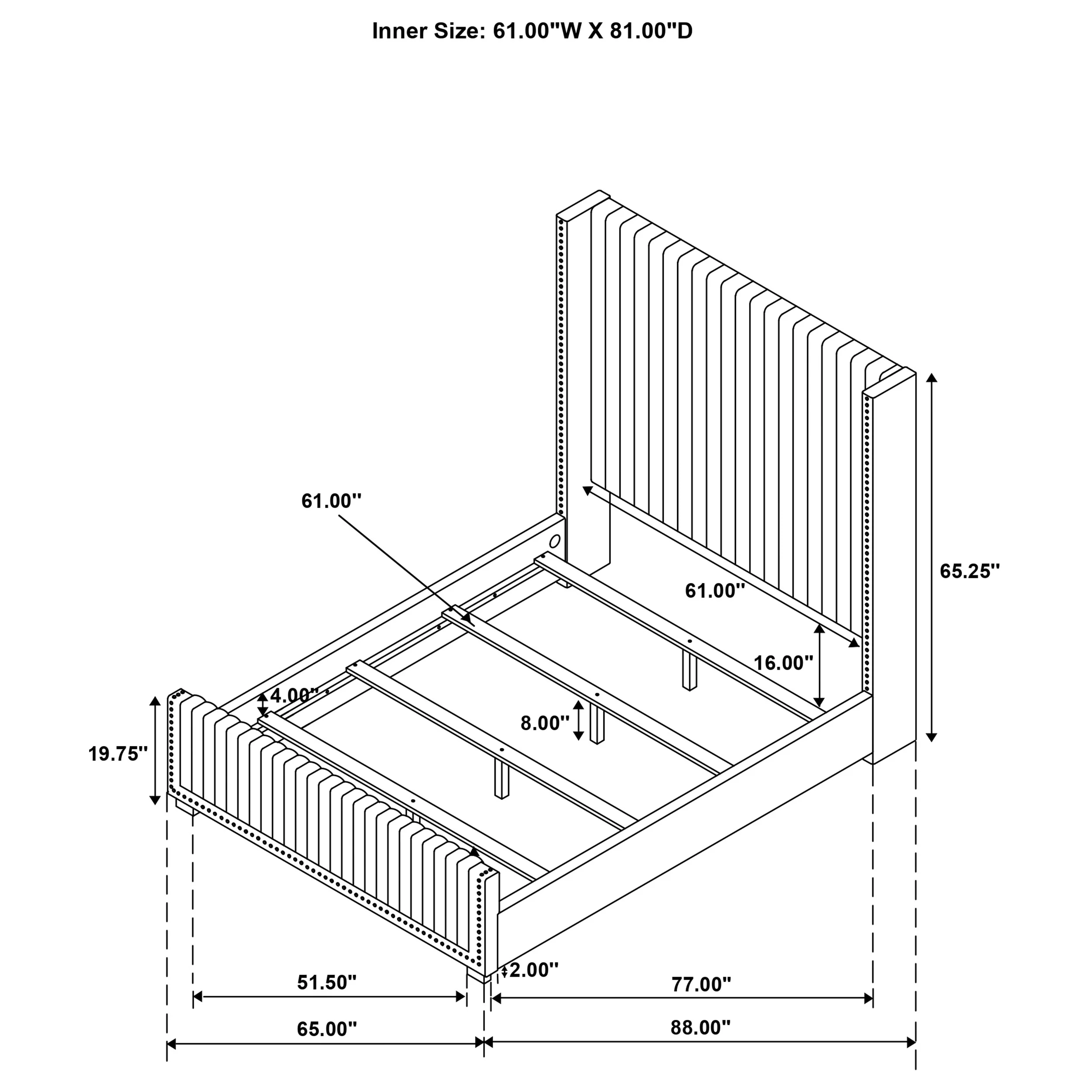 Natasha Wingback Bed - Image 7