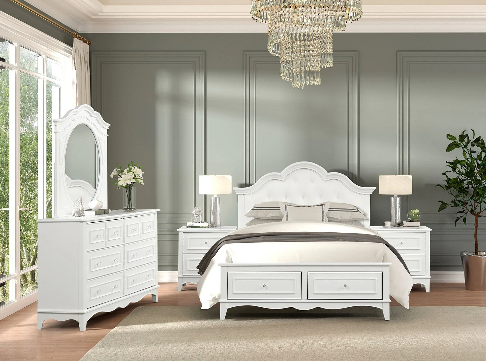 Naucalpan 5 Pc. Twin Bedroom Set w/ Chest - Image 2