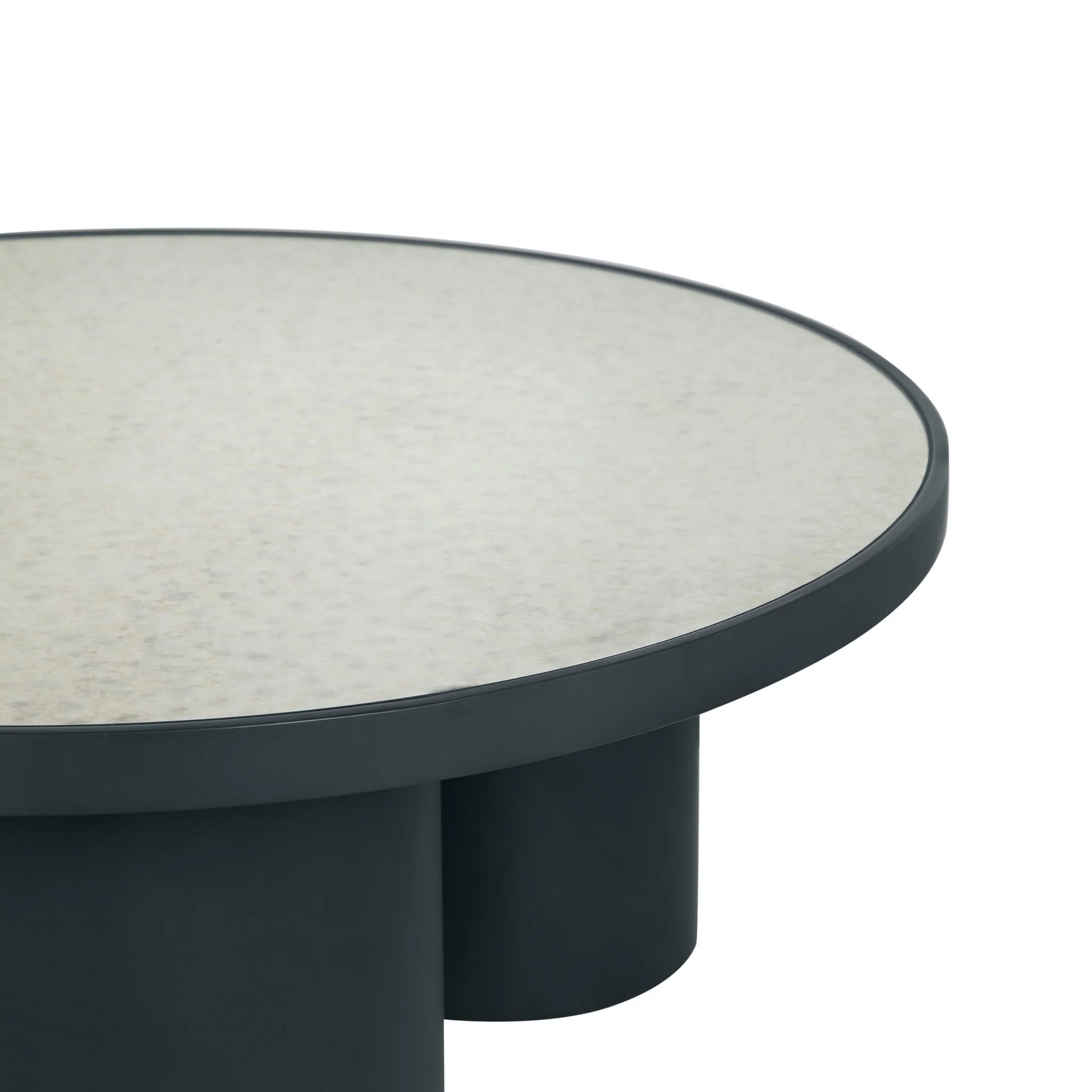 Nautilus Antique Silver Mirrored Coffee Table - Image 5