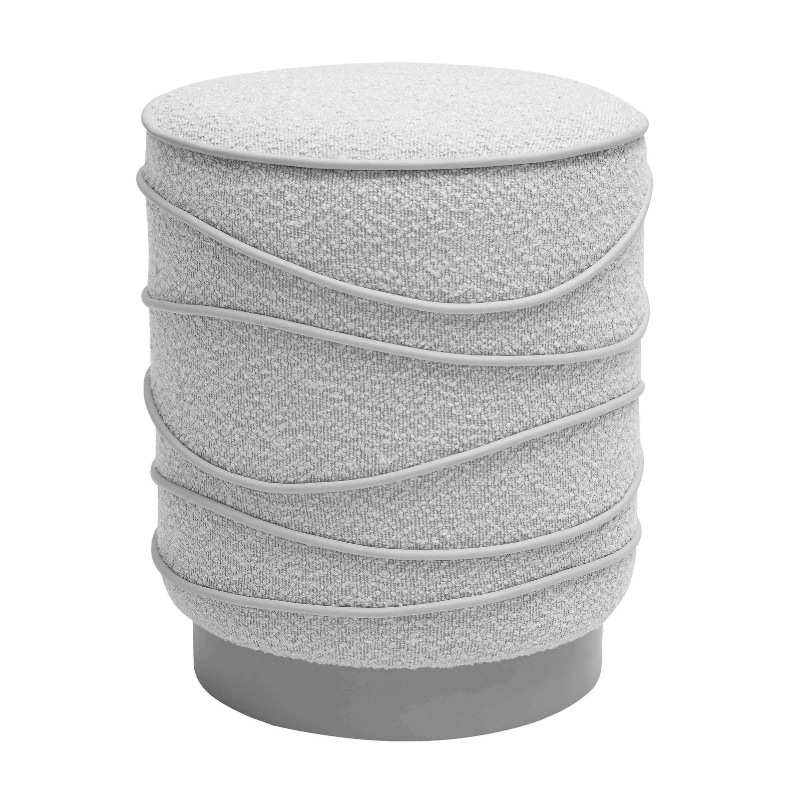 Nero Grey Boucle Ottoman - Image 3