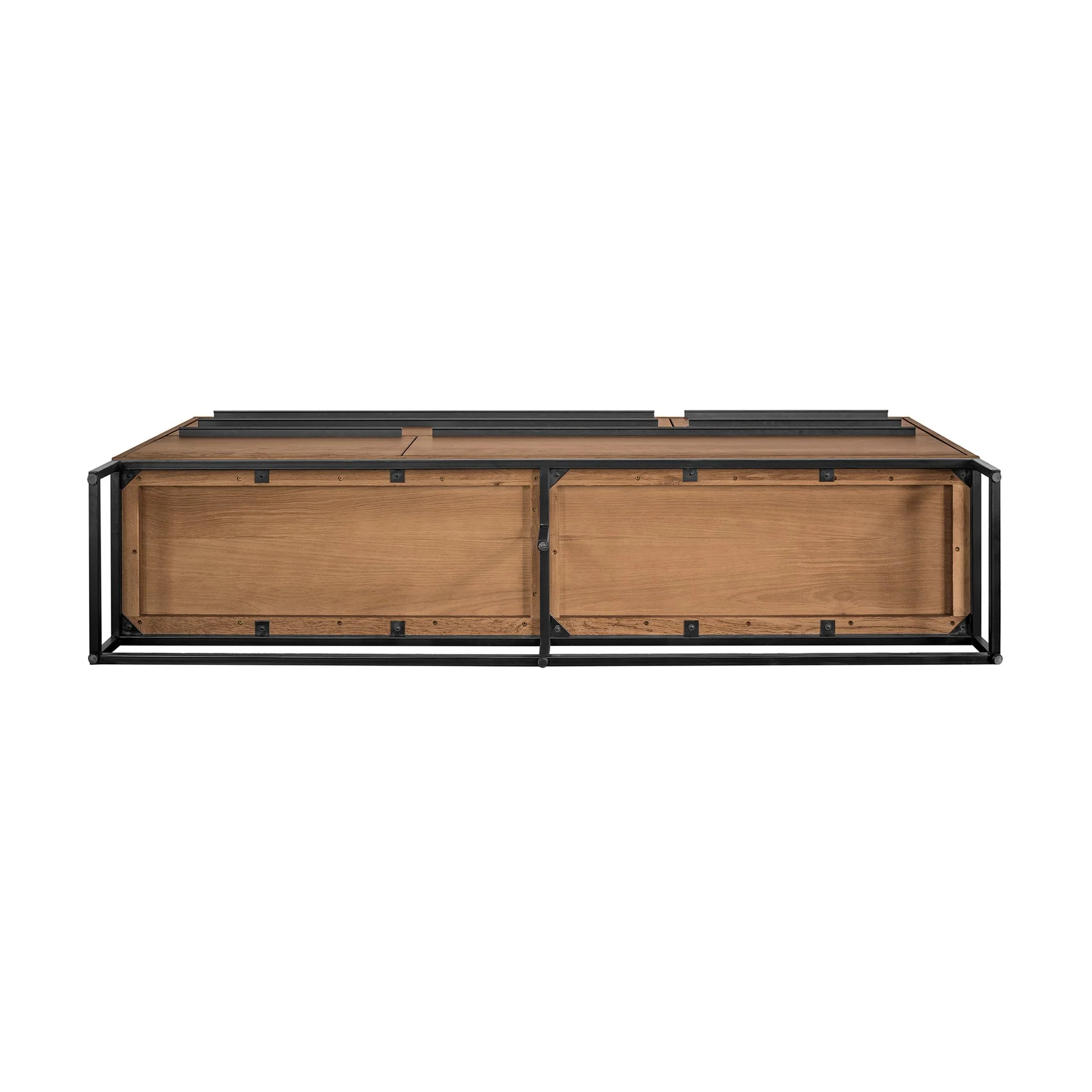 Nevada Rustic Oak Wood Sideboard In Balsamico - Image 5