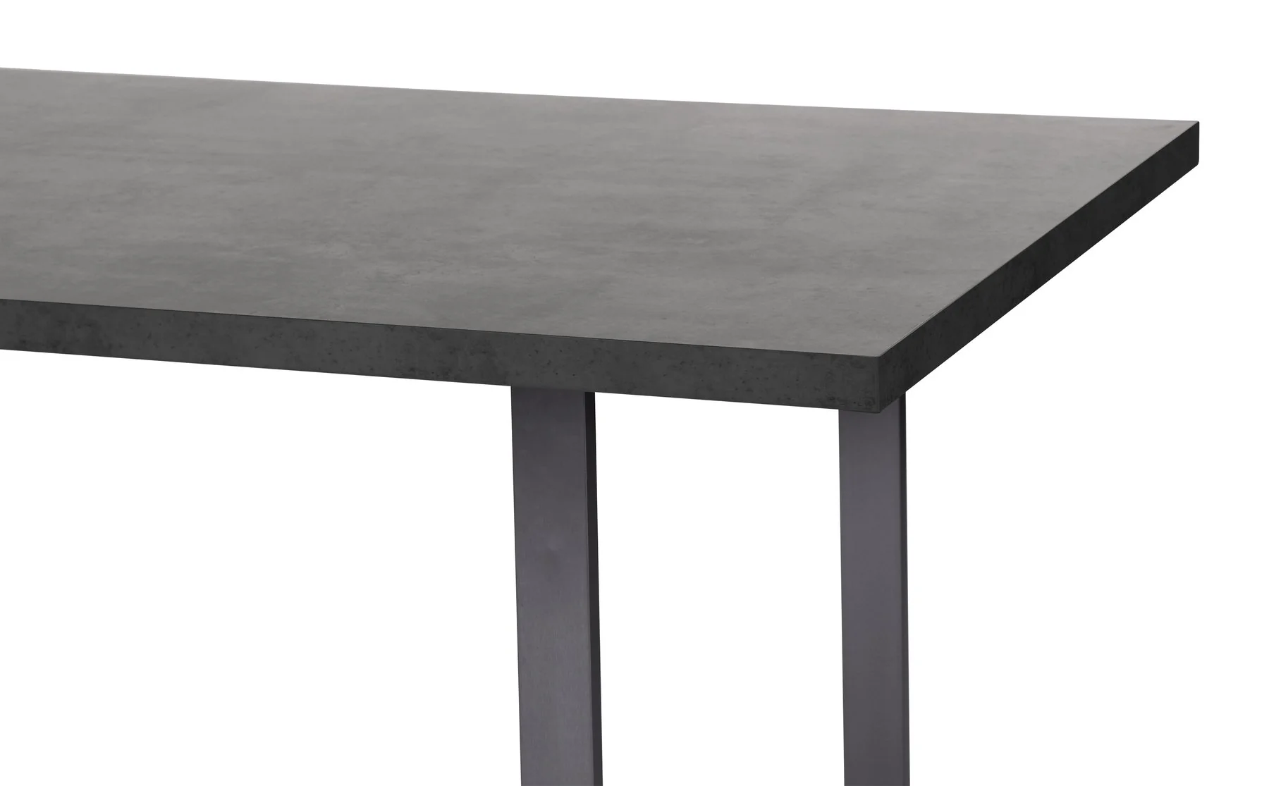 Newark Contemporary Dining Table in Gray Powder Coated Finish and Rusted Black - Image 3