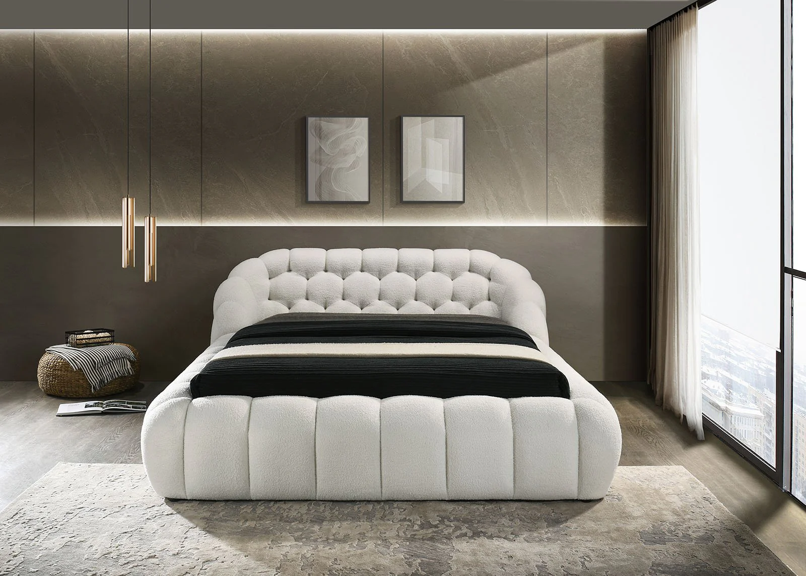Newquay Queen Bed, White - Image 3