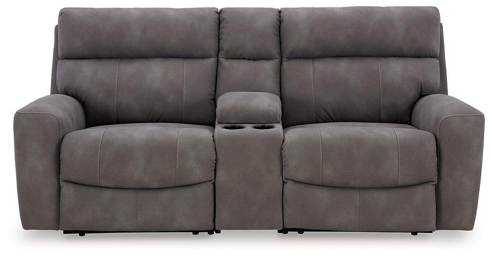 Next-Gen DuraPella Power Reclining Sectional Loveseat with Console - Image 43