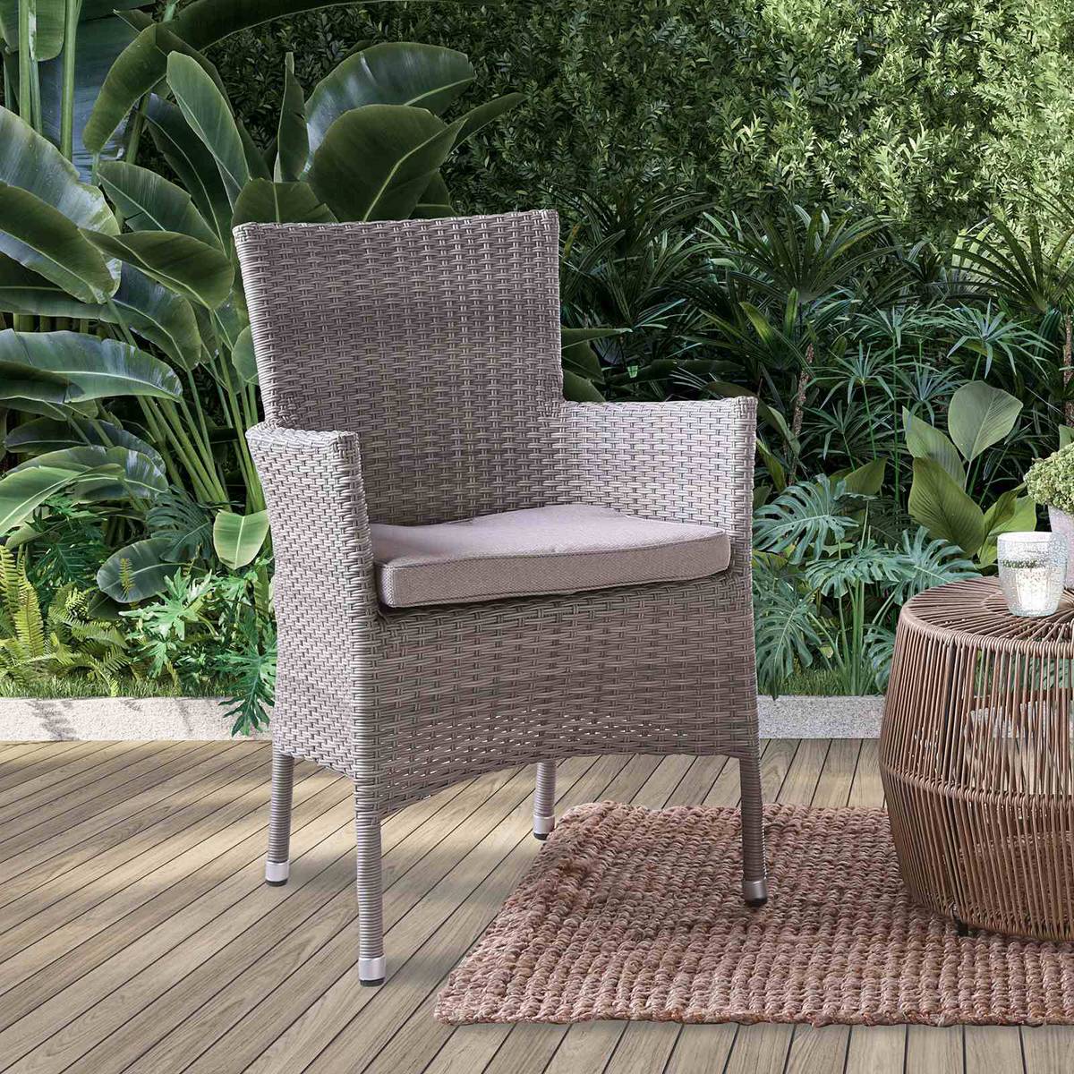 Niambi 3 Pc. Patio Dining Set, Gray - Image 2