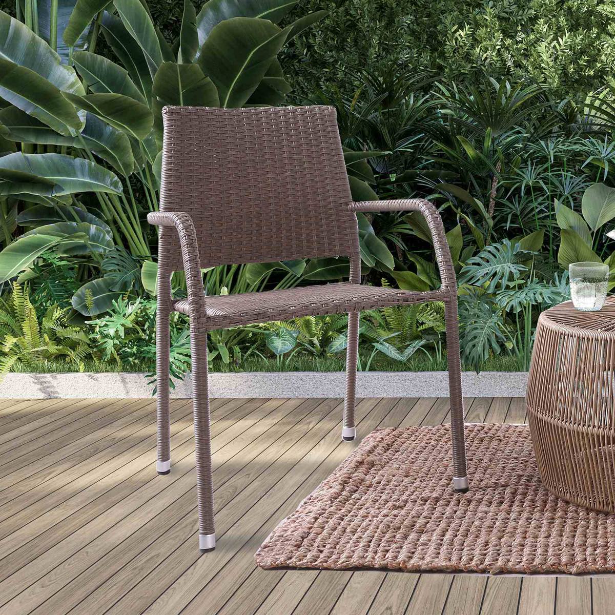 Niambi 5 Pc. Patio Dining Set, Natural - Image 2