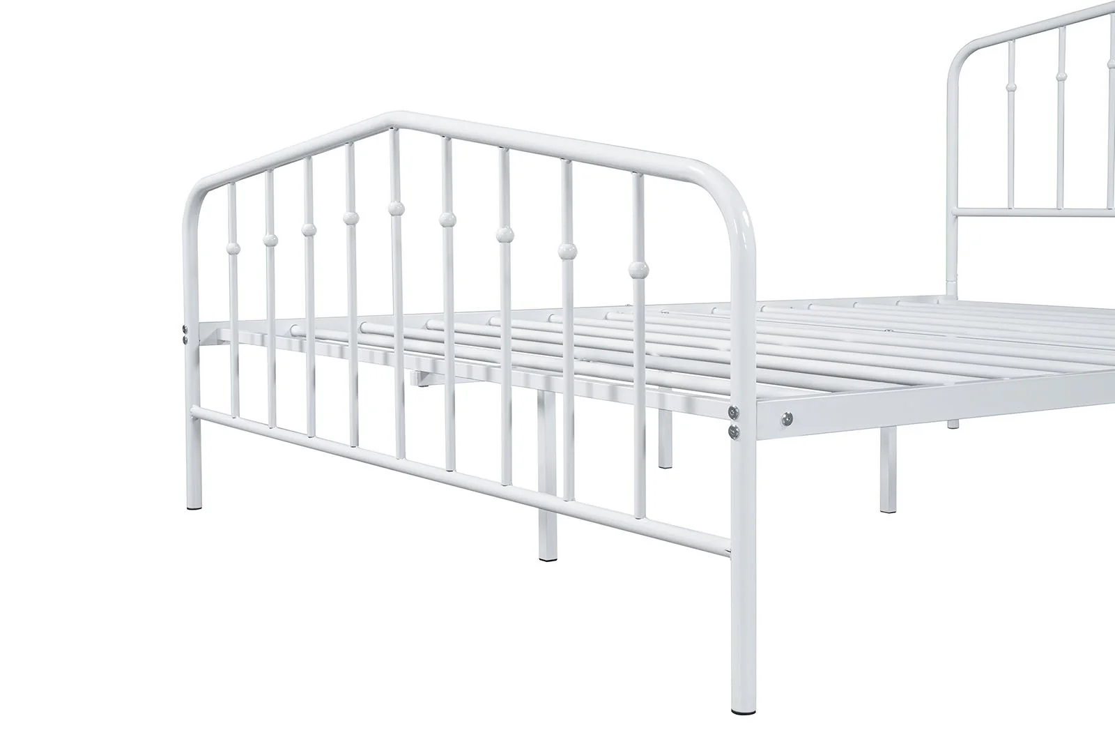 Nicoli Full Metal Bed, White - Image 3