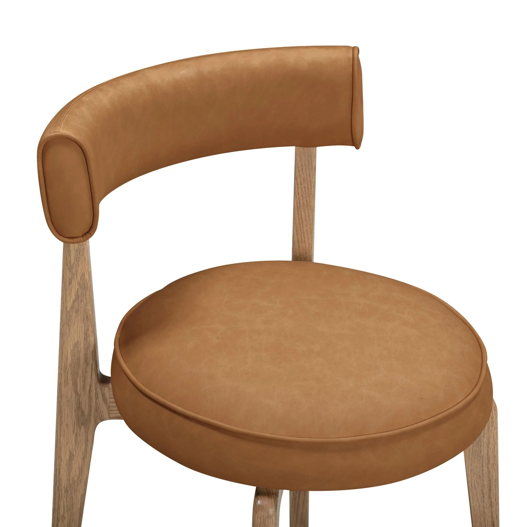 Nikita Saddle Brown Performance Vegan Leather Dining Chair - Image 5