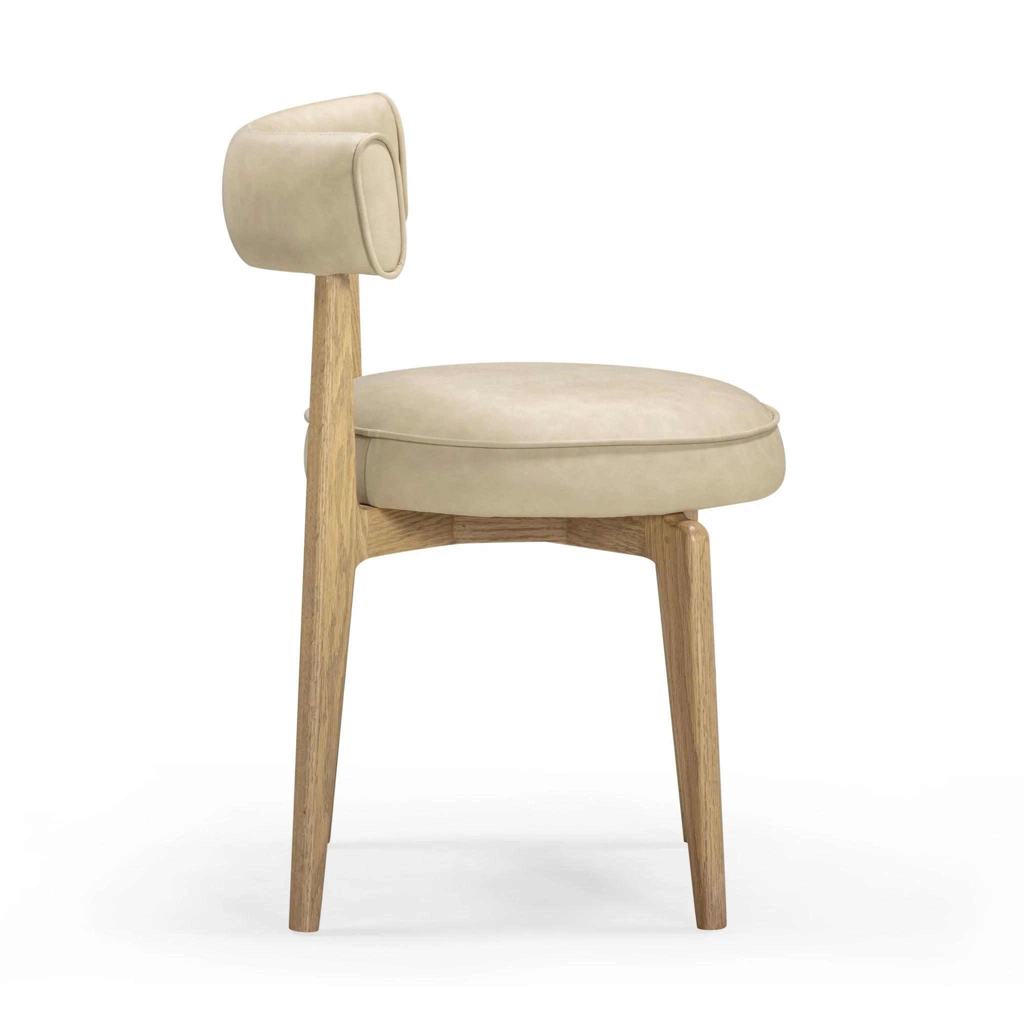Nikita Taupe Performance Vegan Leather Dining Chair - Image 3