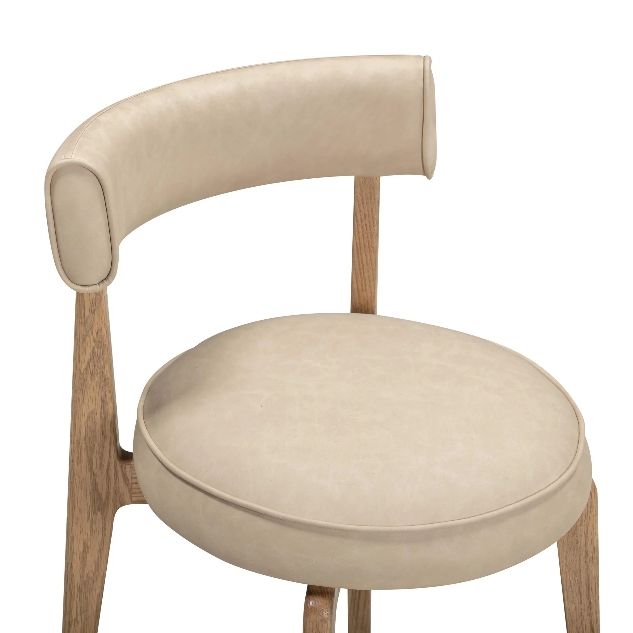 Nikita Taupe Performance Vegan Leather Dining Chair - Image 5