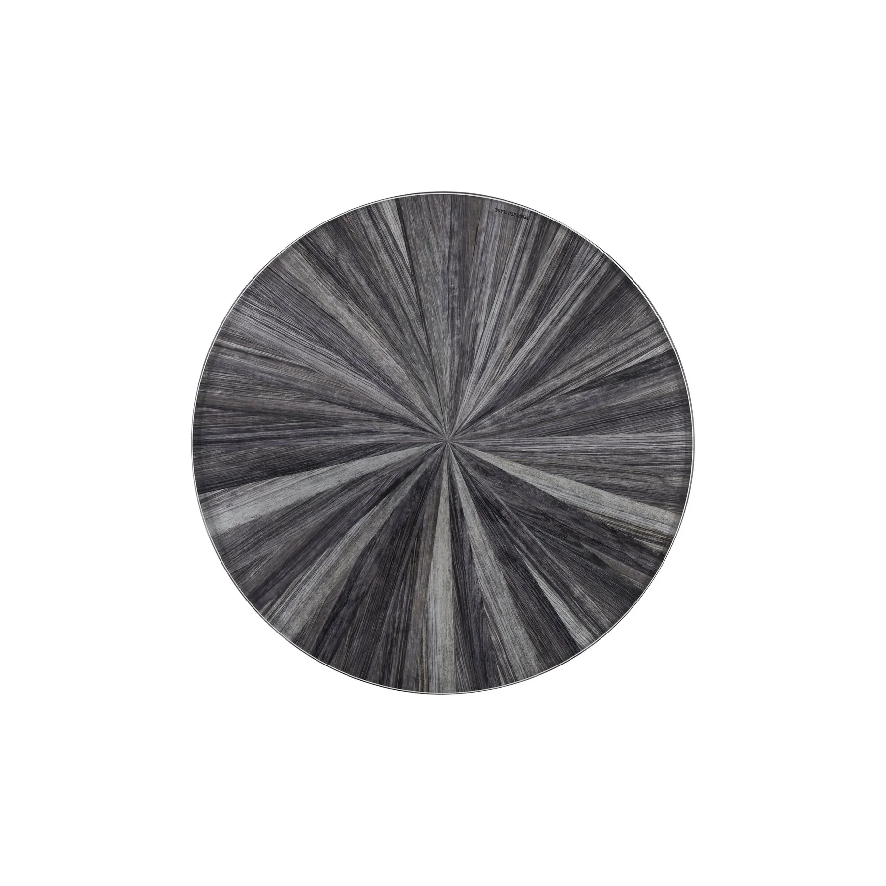 Nina Mid-Century 18.5 in. Round Gray Coffee Table with Tempered Glass Top - Image 4