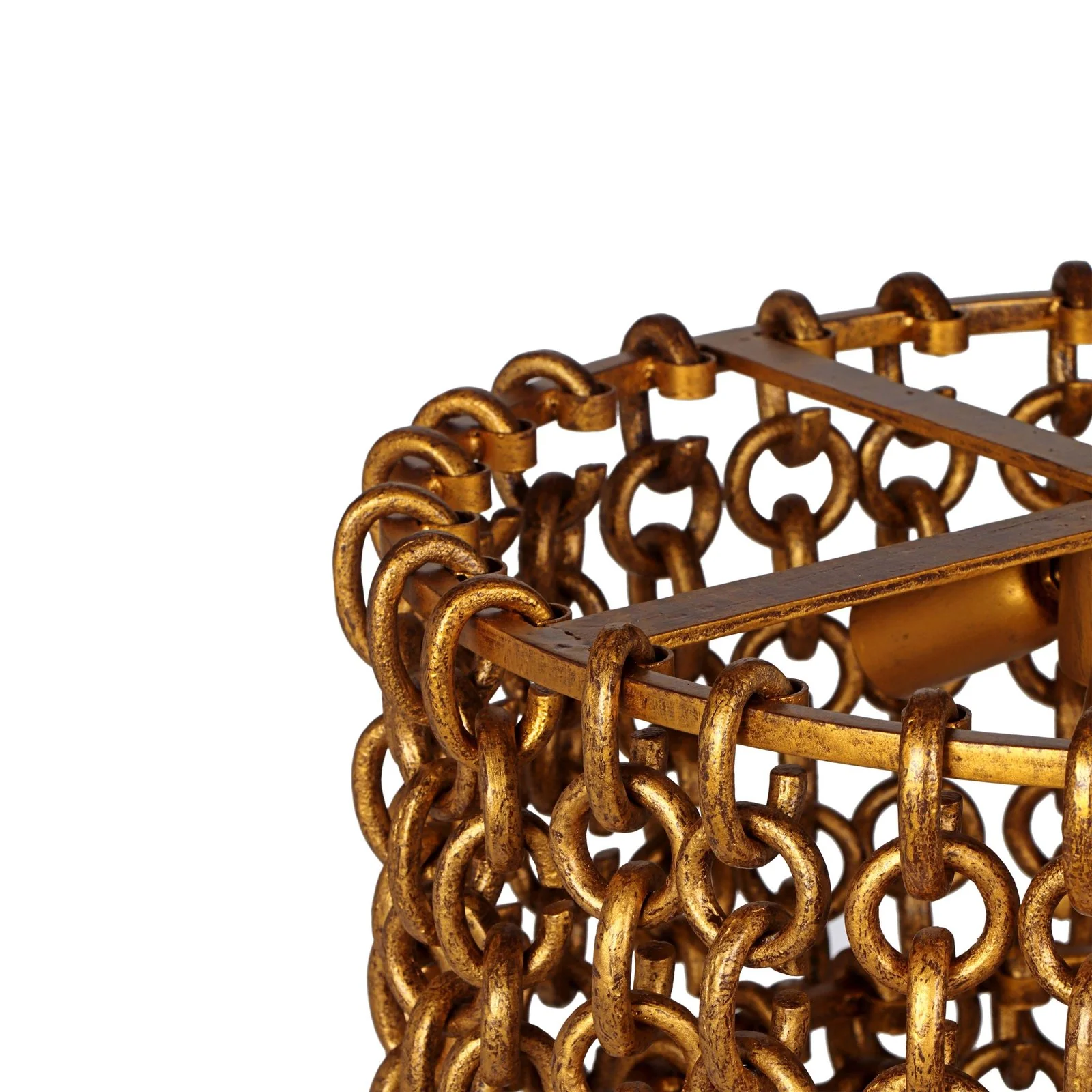 Nirsa Brass Chain Link 3-Tier Chandelier - Image 5