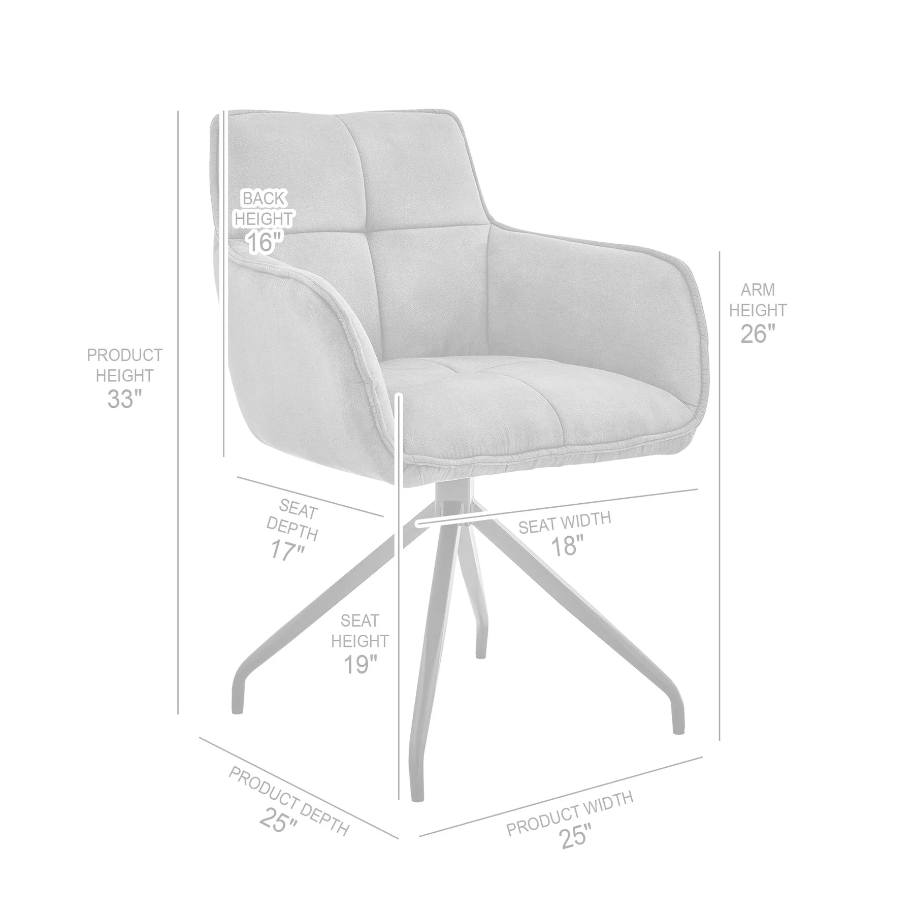 Noah Dining Room Accent Chair in Charcoal Fabric and Black Metal Legs - Image 7