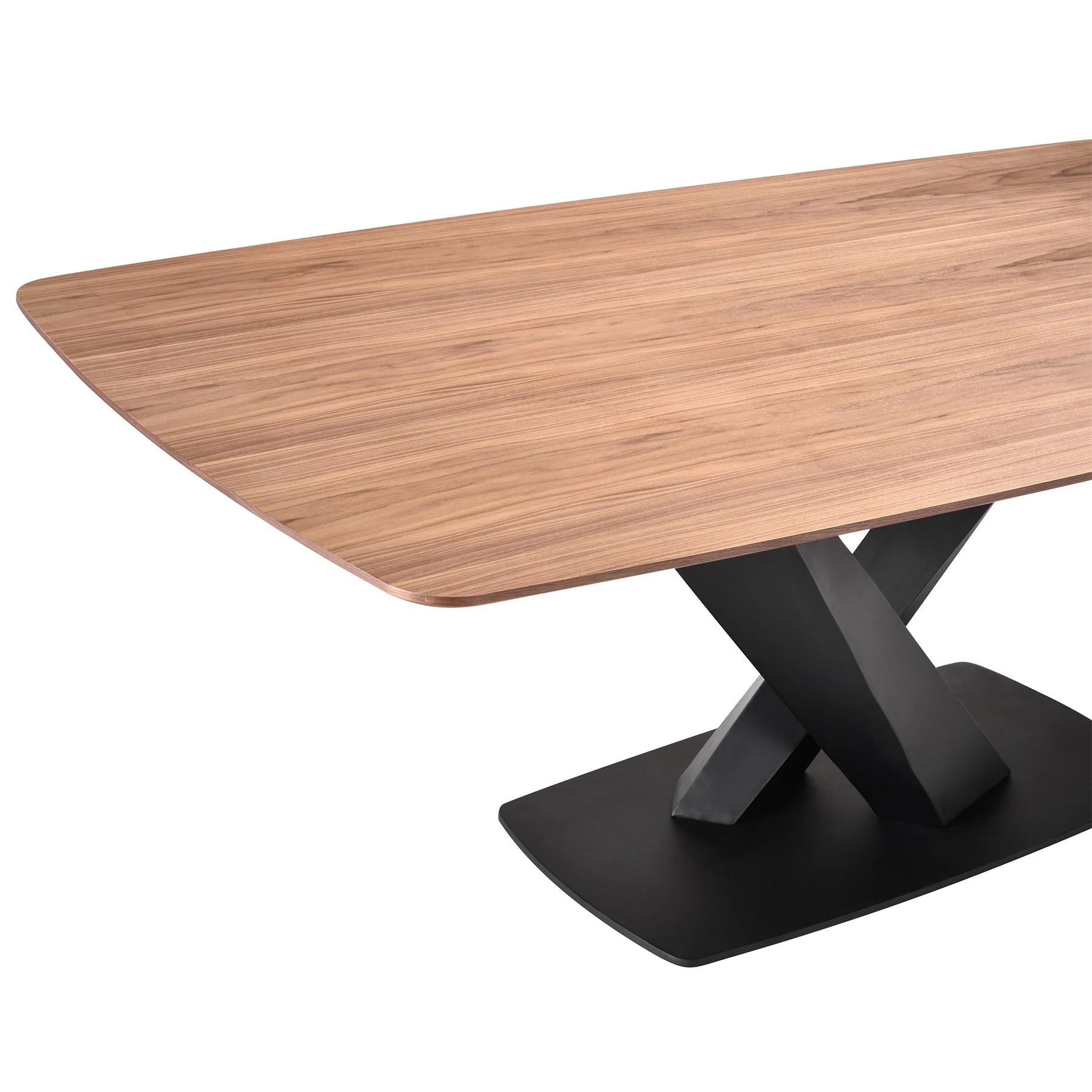 Noble Mid-Century Walnut Wood 5 Piece Dining Set - Image 3