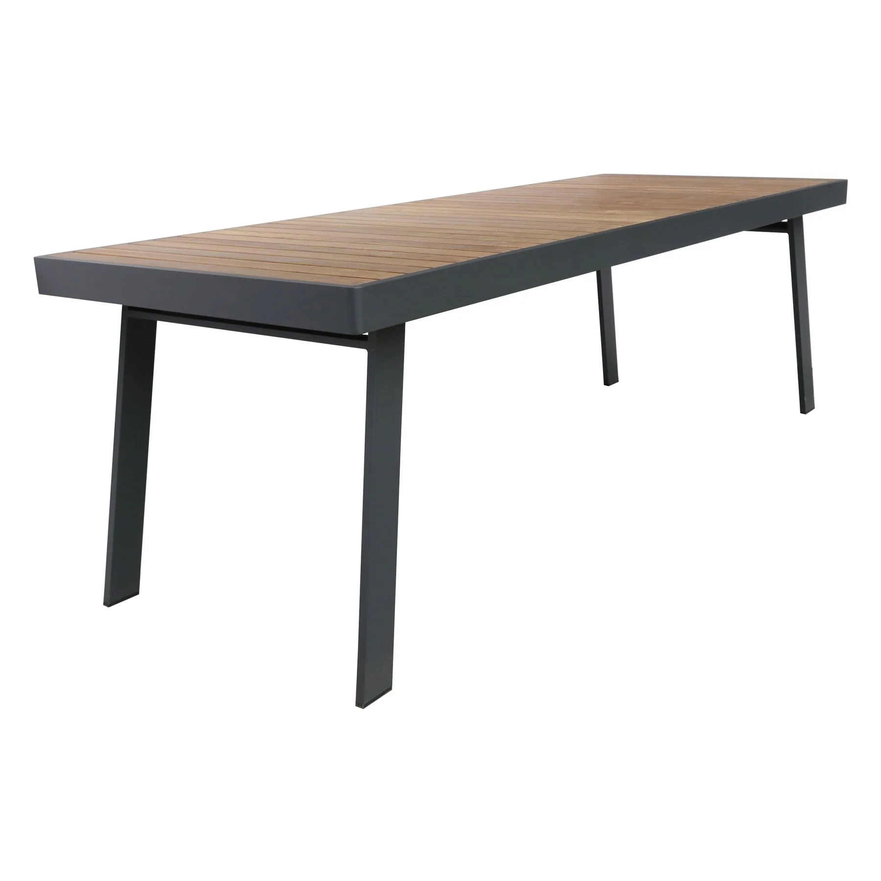 Nofi Outdoor Patio Dining Set in Charcoal Finish with Taupe Cushions (Table with 6 chairs) - Image 2