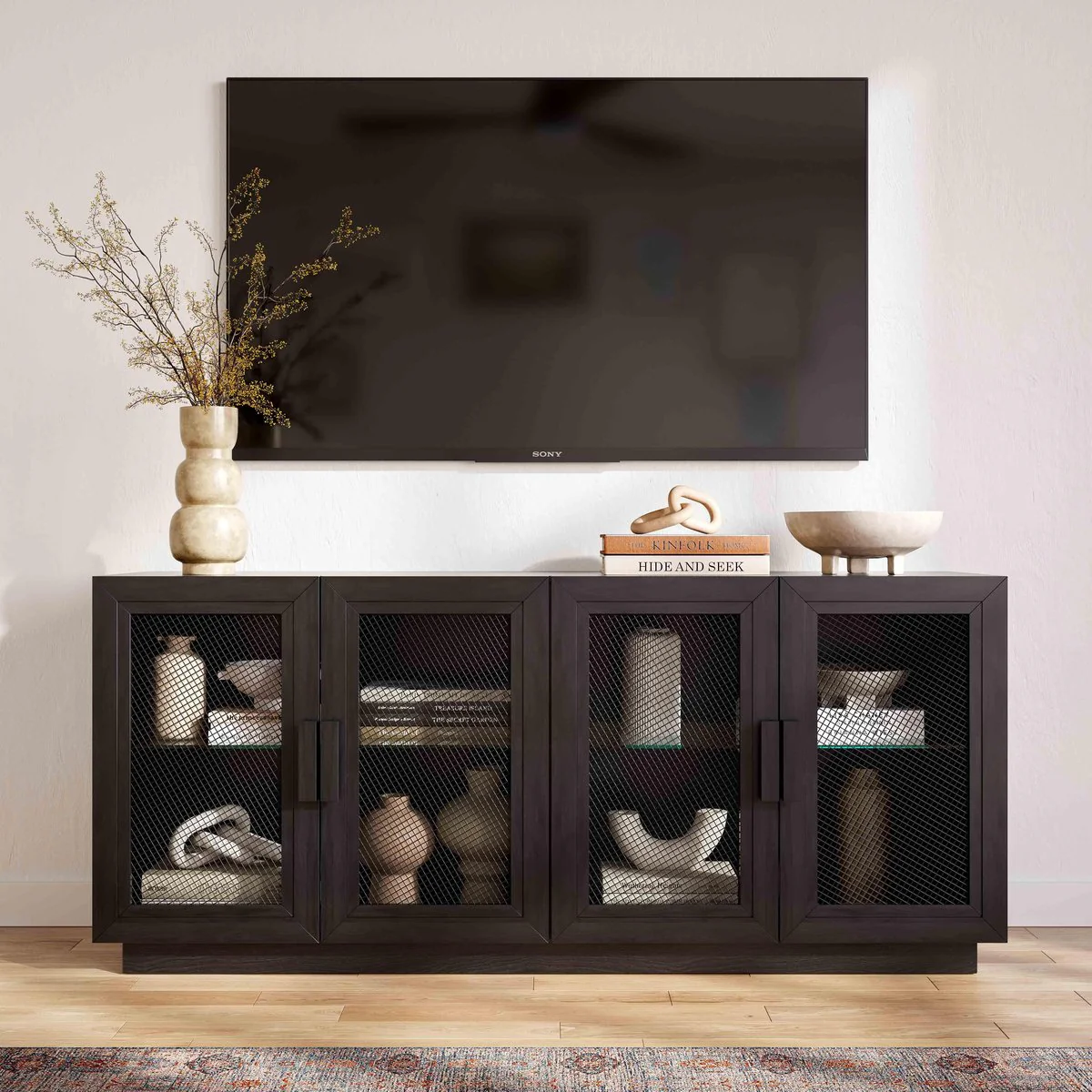 Nolan Black Wood Media Console - Image 2