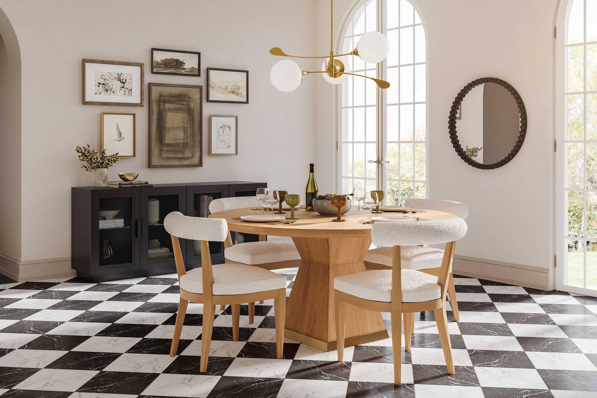 Nolan Natural Wood Round Dining Table - Image 2