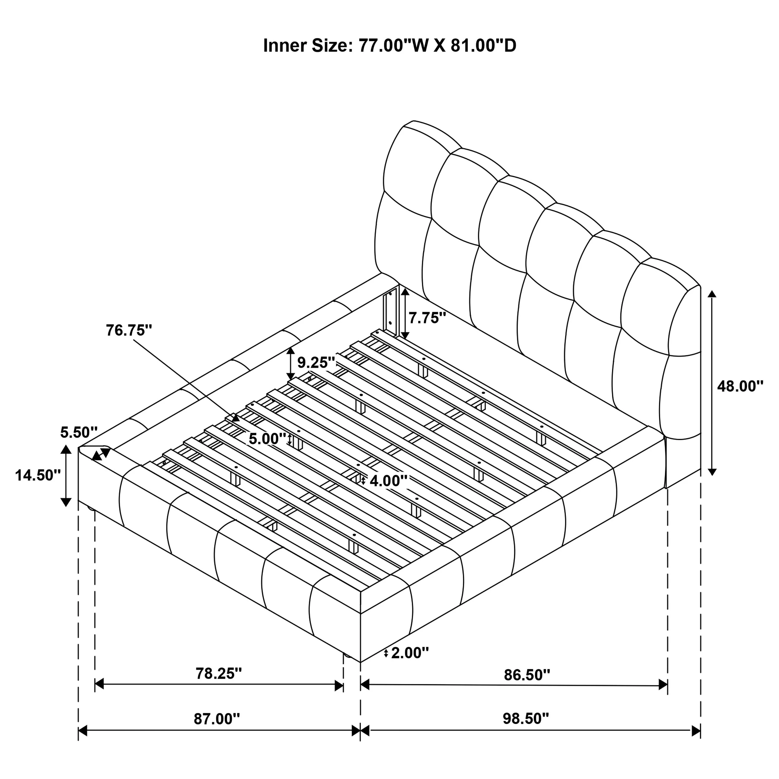 Nollet Panel Platform Bed - Image 18