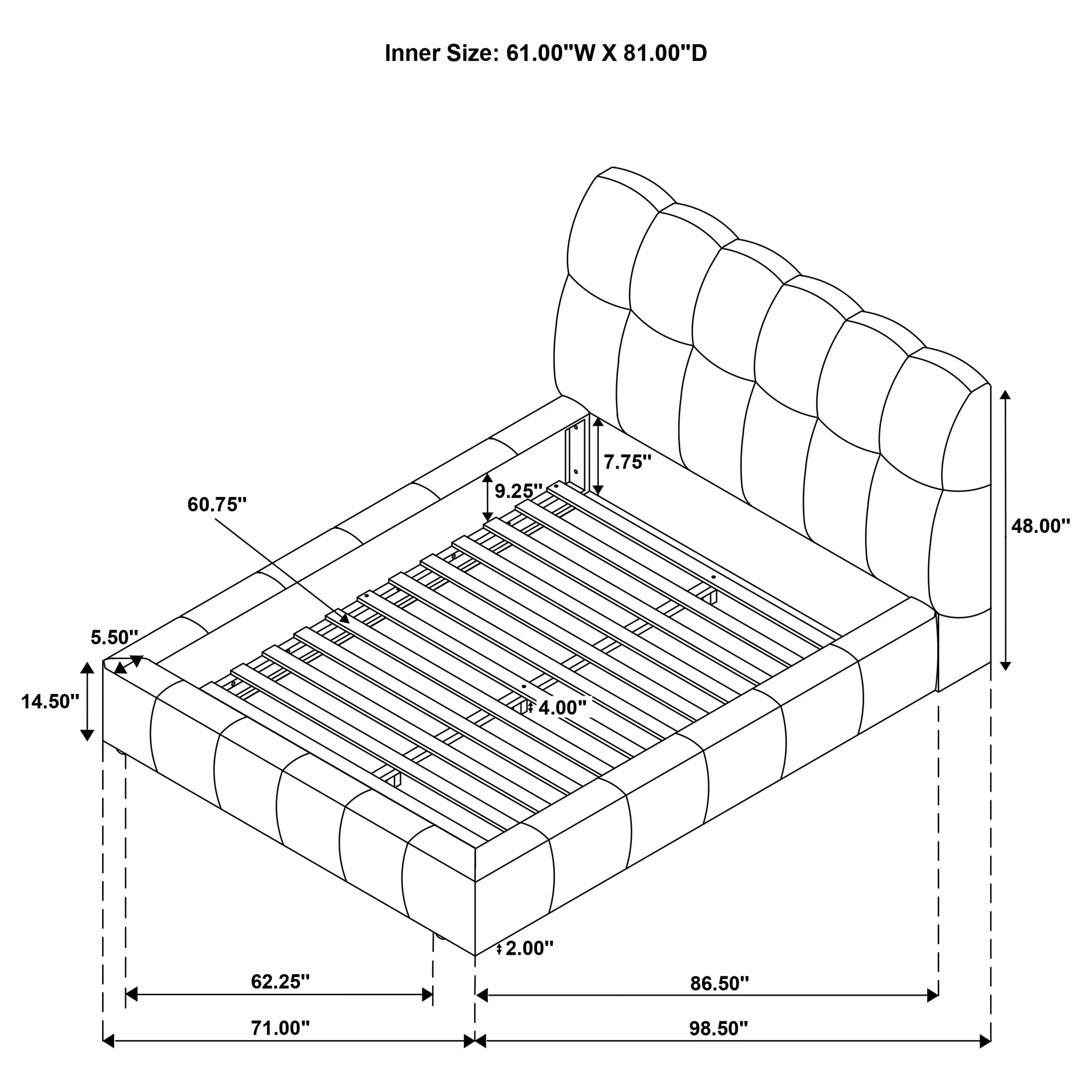 Nollet Panel Platform Bed - Image 36