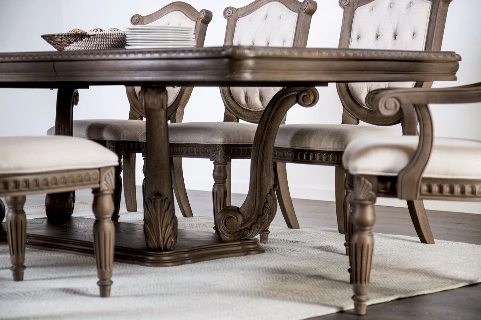 Oakham 7 Pc. Dining Table Set (2AC+4SC) - Image 4